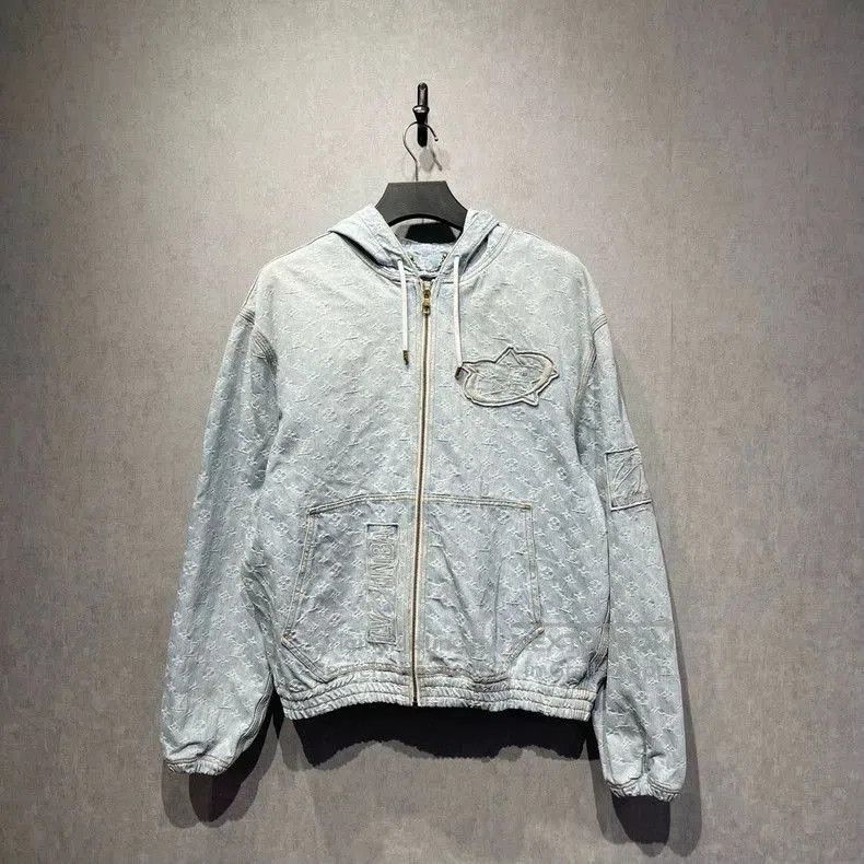 Louis Vuitton LV NBA Collaborative Hooded Denim Jacket. Size US XL / EU 56 / 4 - 1 Thumbnail