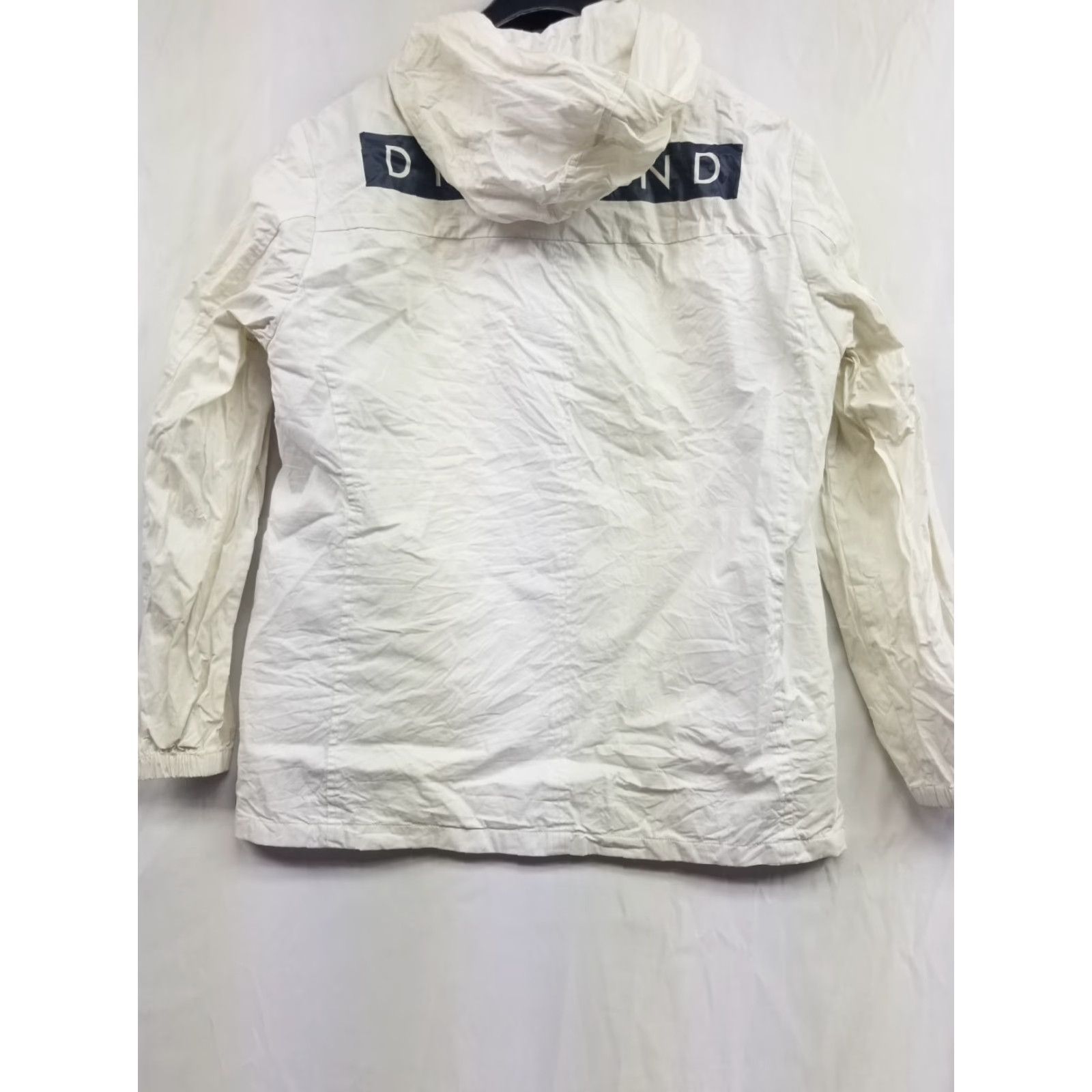 Diamond Supply Co. VINTAGE not applicable; Diamond Supply Co. Waxed Mens Waterproof Jacket Rain Coat M White Logo Hooded Waterproof Jacket Mens Regular Coat Size US M / EU 48-50 / 2 - 2 Thumbnail