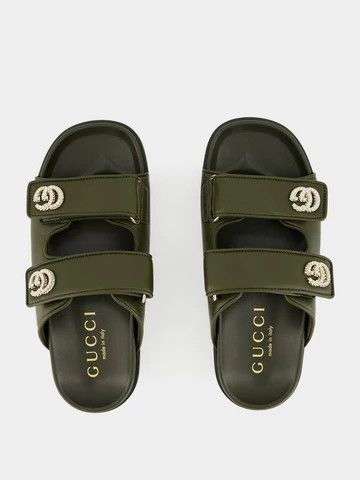 Gucci o1loc1c0326 816633 Women's Sandals With Crystal Double G Size US 9.5 / IT 39.5 - 4 Thumbnail