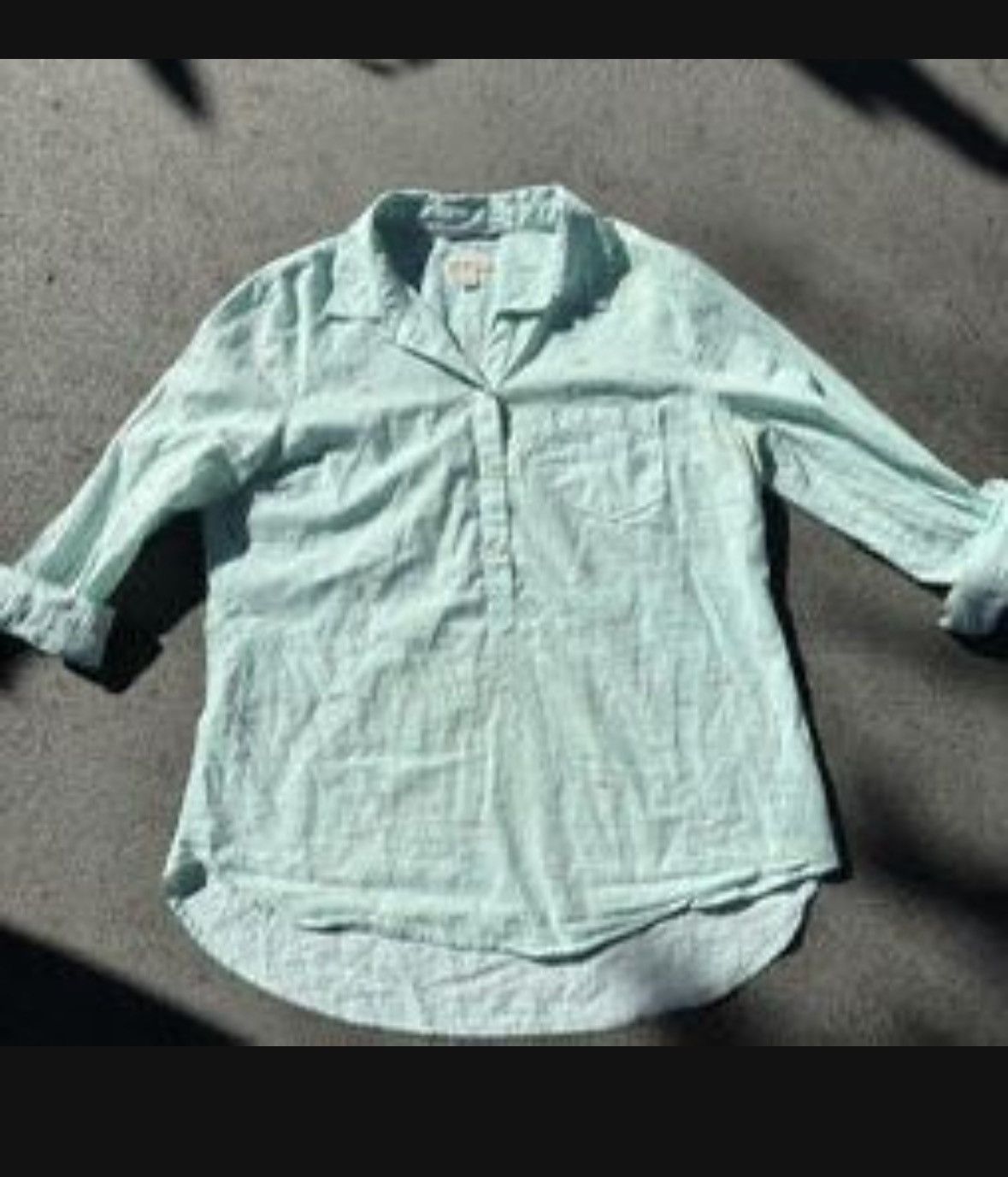 Merona Merona Green Linen Fish Print Button-Up Small Size US S / EU 44-46 / 1 - 6 Thumbnail