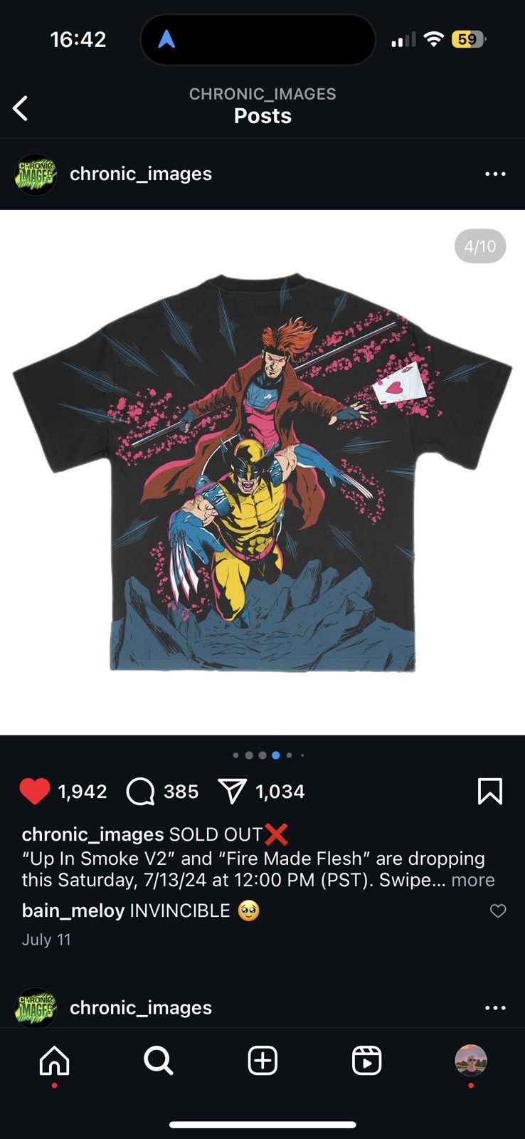 Marvel Comics Fire made flesh tee Size US M / EU 48-50 / 2 - 4 Thumbnail