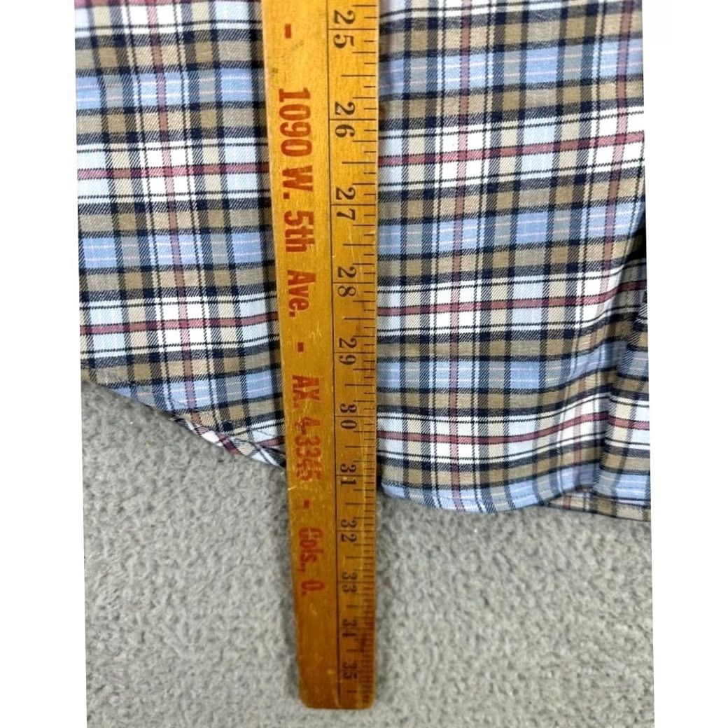 Peter Millar Peter Millar Shirt Mens Medium Blue Multi Button Up Plaid Baltusrol Casual EUC Size US M / EU 48-50 / 2 - 8 Thumbnail