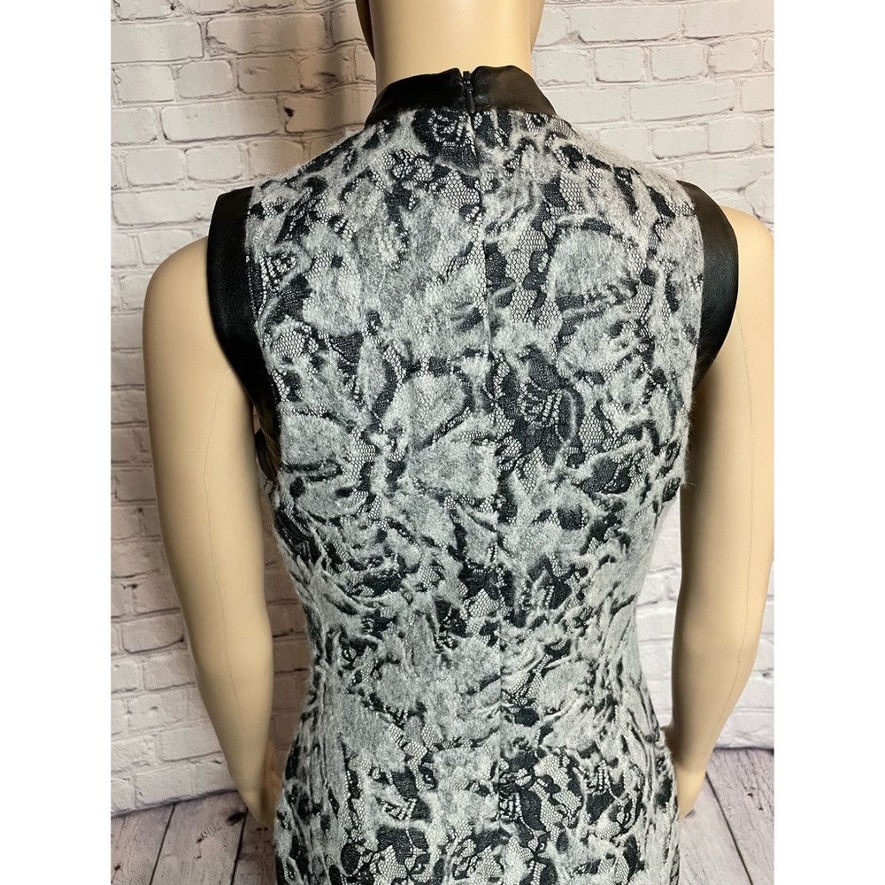 Other New G.I.L.I Lace Sleeveless Faux Leather Trim Sheath Dress Size XS / US 0-2 / IT 36-38 - 7 Thumbnail