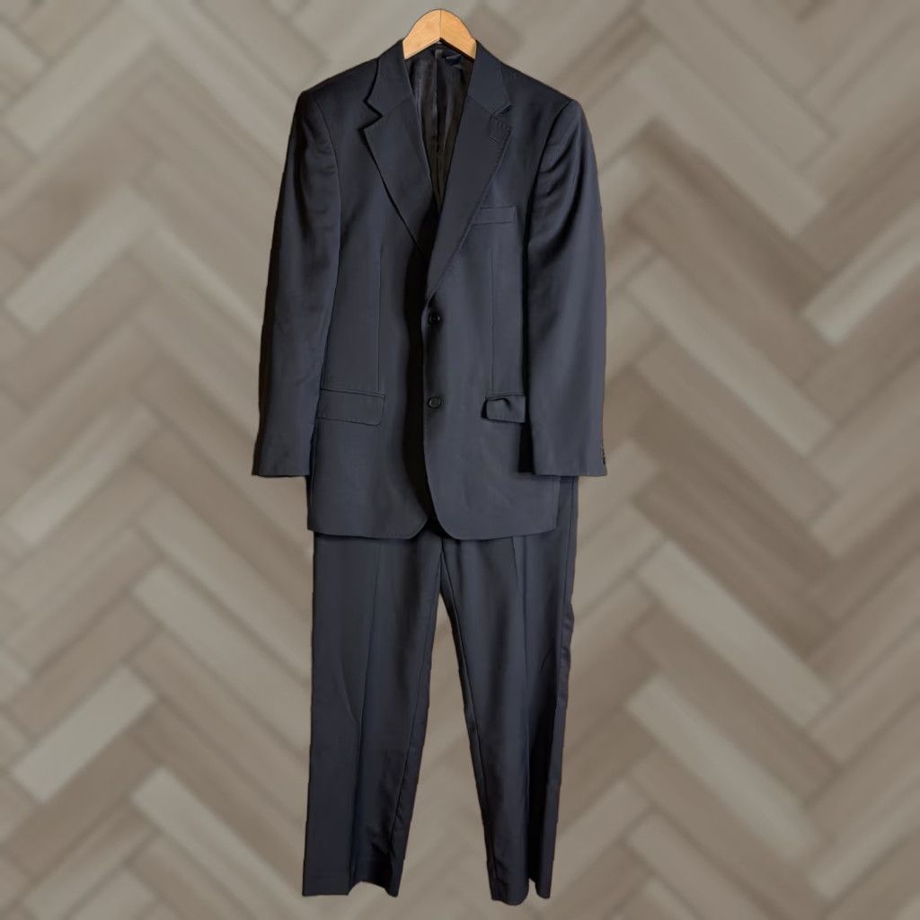 Zara Zara Blazer 2 Piece Suit Black Wool Size 40 Men Adult Regular Fit Notch Lapel Dry Clean Only Black 40 2 Piece Suit Margar No - (Keep?) Size 40R - 1 Thumbnail