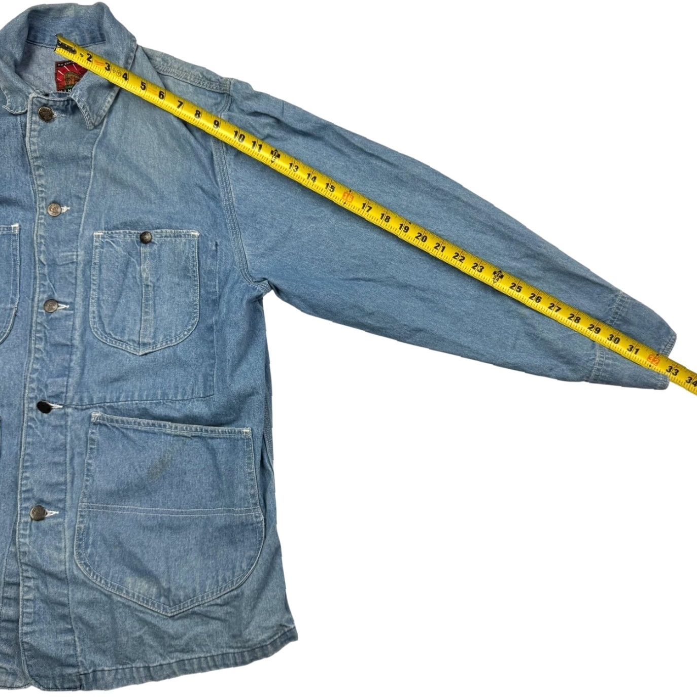 Denime VINTAGE H. W. Carter Denim Jean Shirt Jacket Blue Small Men Jacket Size US 29 - 5 Thumbnail