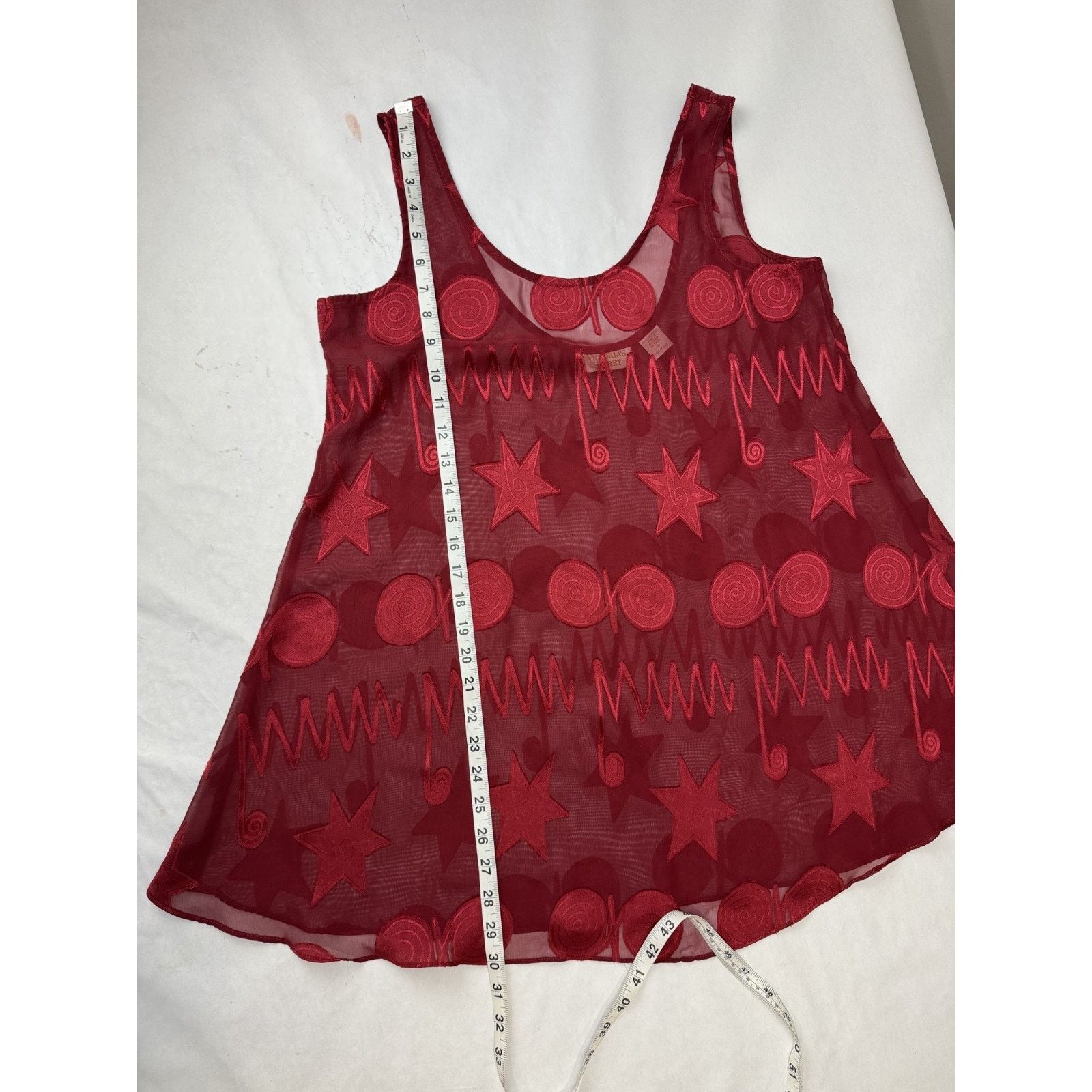 Victoria's Secret VTG Victoria's Secret Gold Label Sheer Red Slip Dress Small Size S / US 4 / IT 40 - 5 Thumbnail