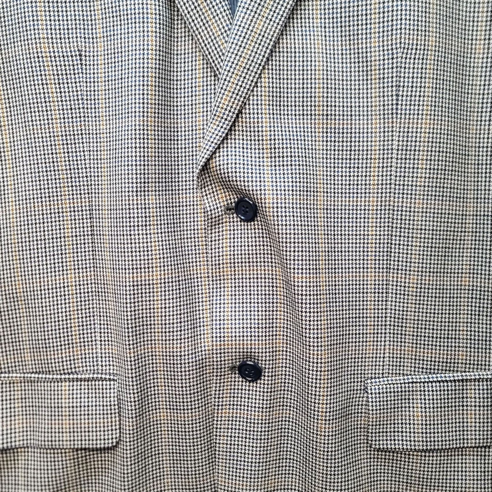 Pendleton Pendleton Blazer Mens 46R Wool Tweed Houndstooth 2 Button Single-Breasted Notch Lapel Multicolor Wool Blazer Mens Size 46R - 6 Thumbnail