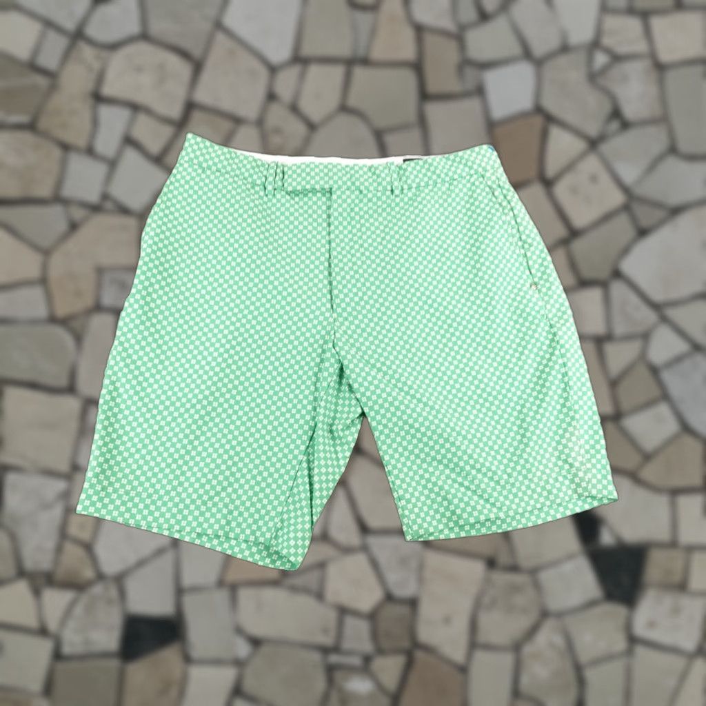 RLX Ralph Lauren RLX Ralph Lauren Shorts Mens 34 Geometric Chino 9" Inseam Green Tailored Fit Casual Stretch Pocketed RLX Golf Brand Mens Size US 32 / EU 48 - 1 Thumbnail