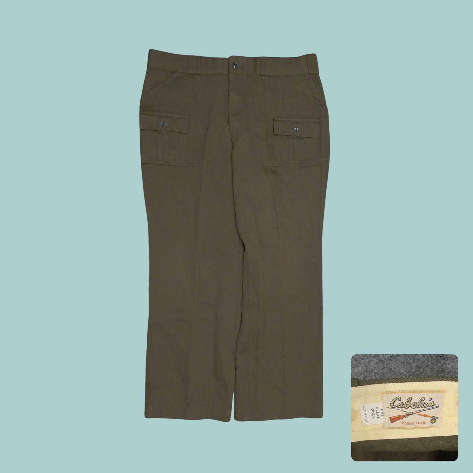 Cabelas 80s Cabelas Heavy Twill Gorpcore Work Pants 38x30 Size US 38 / EU 54 - 1 Thumbnail
