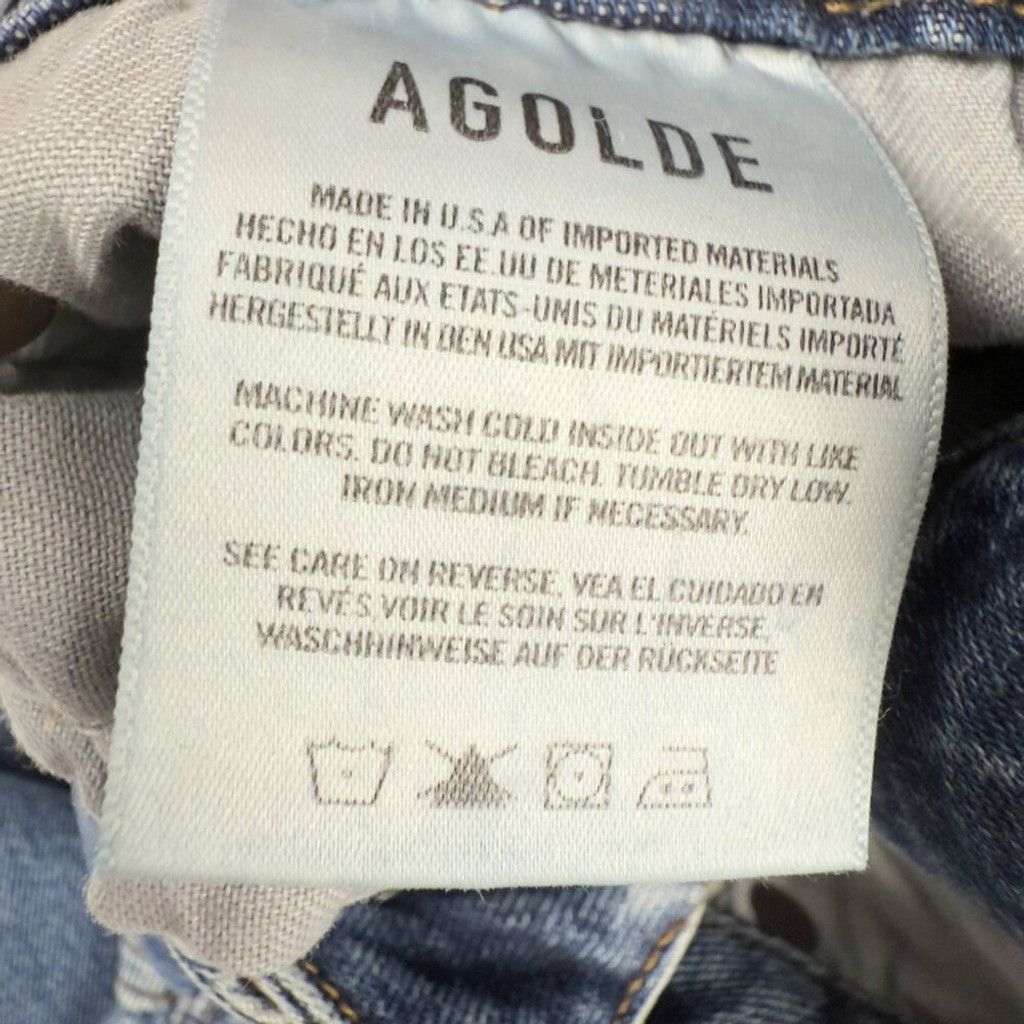 Agolde AGOLDE Devon Stovepipe Organic Denim Blue Wash Jeans Sz 26 Size 26" / US 2 / IT 38 - 6 Thumbnail