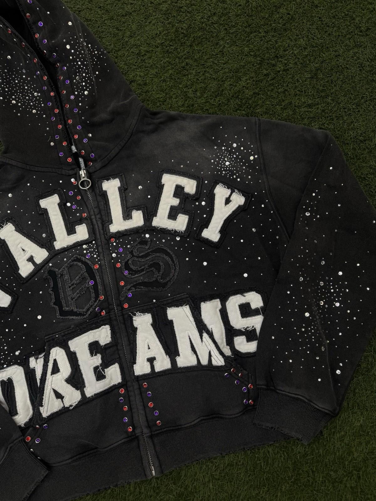 Vale Valley Hoodie Stone Zip Up Black Crystals Size Large (NEW) Size US L / EU 52-54 / 3 - 2 Thumbnail