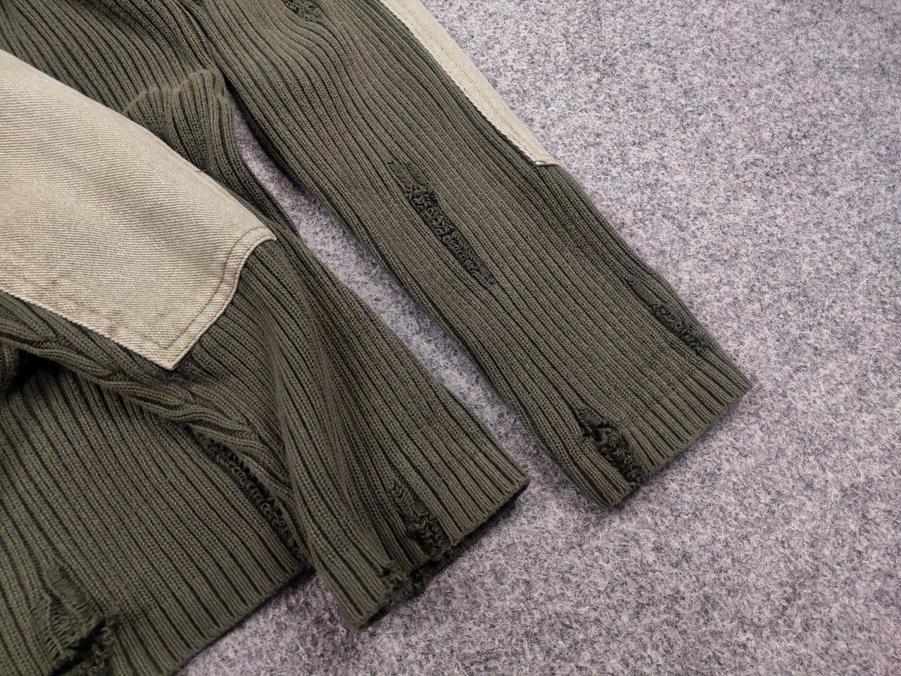 Calvin Klein 205W39NYC Calvin Klein Raf Simons Distressed Military Ribbed Sweater Size US L / EU 52-54 / 3 - 10 Thumbnail