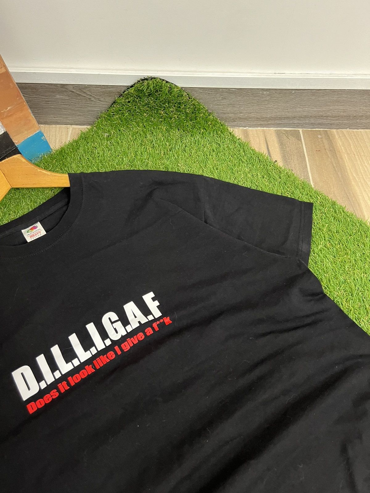 Vintage Dilligaf T-Shirt Funny Joke XL Y2K Size US XXL / EU 58 / 5 - 3 Thumbnail