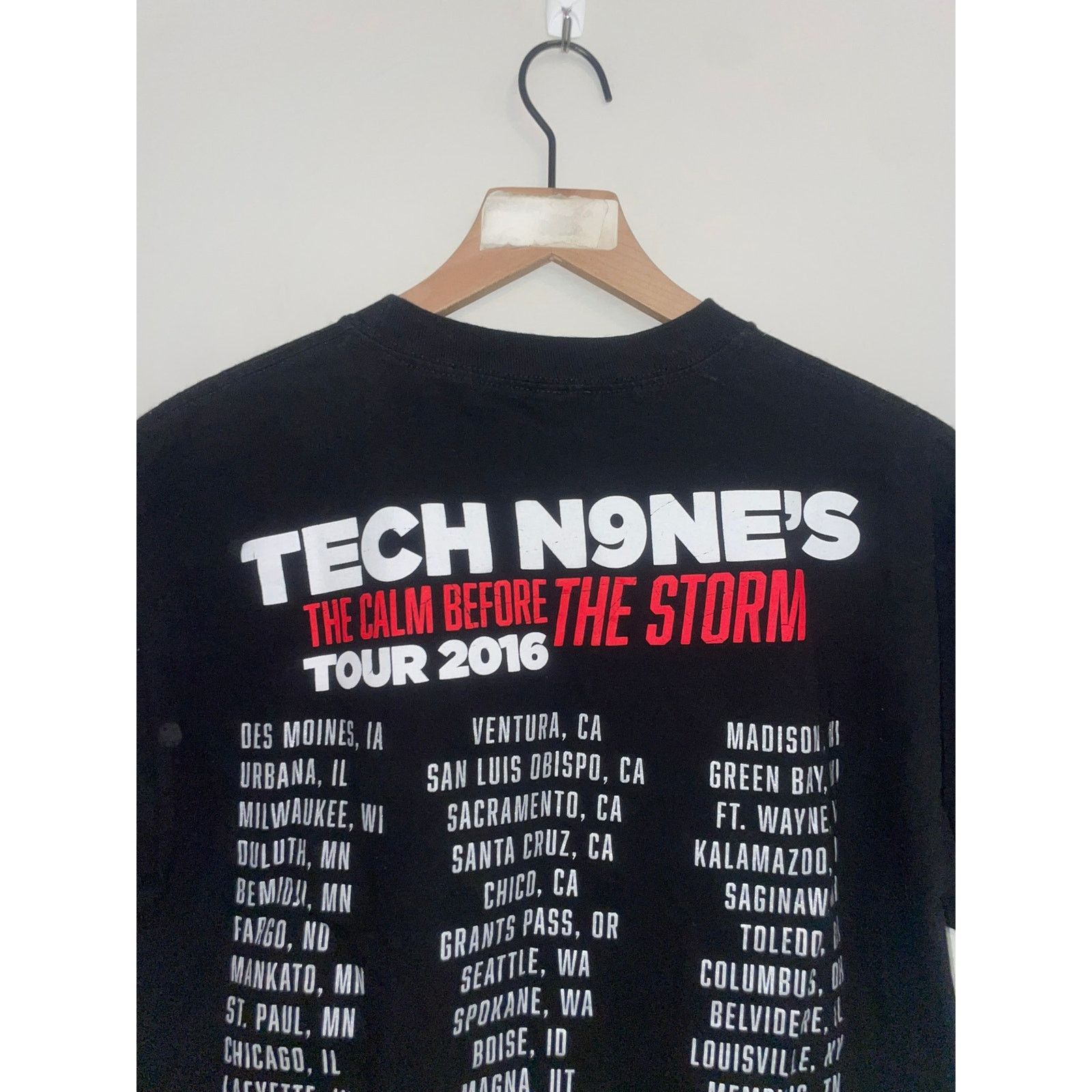 Alstyle Tech N9ne Shirt The Calm Before The Storm Black Concert Tour Size US M / EU 48-50 / 2 - 7 Thumbnail