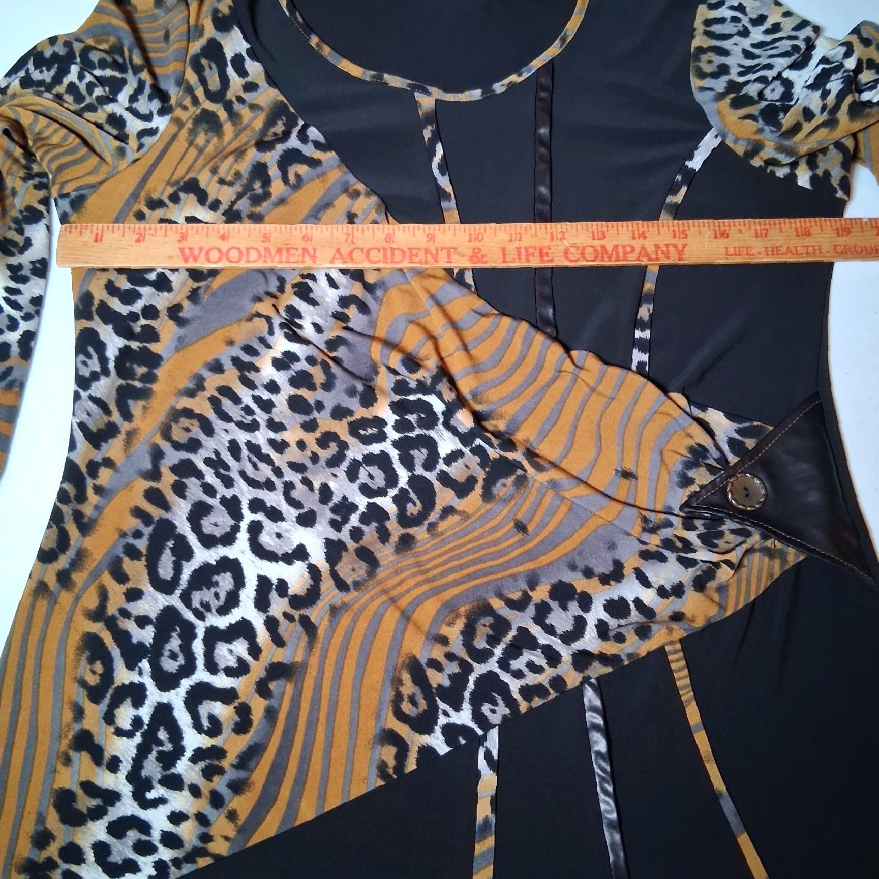 Vintage VINTAGE Bali Shirt Women L Cat Zebra Print Black Long Sleeve Eccentric Artsy Tunic Size L / US 10 / IT 46 - 3 Thumbnail