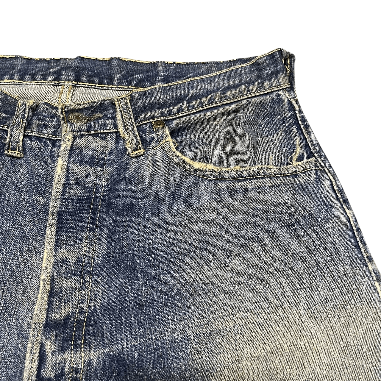 Levi's Vintage 60s Levis 501 Big E Denim Button No 2 Size US 32 / EU 48 - 5 Thumbnail
