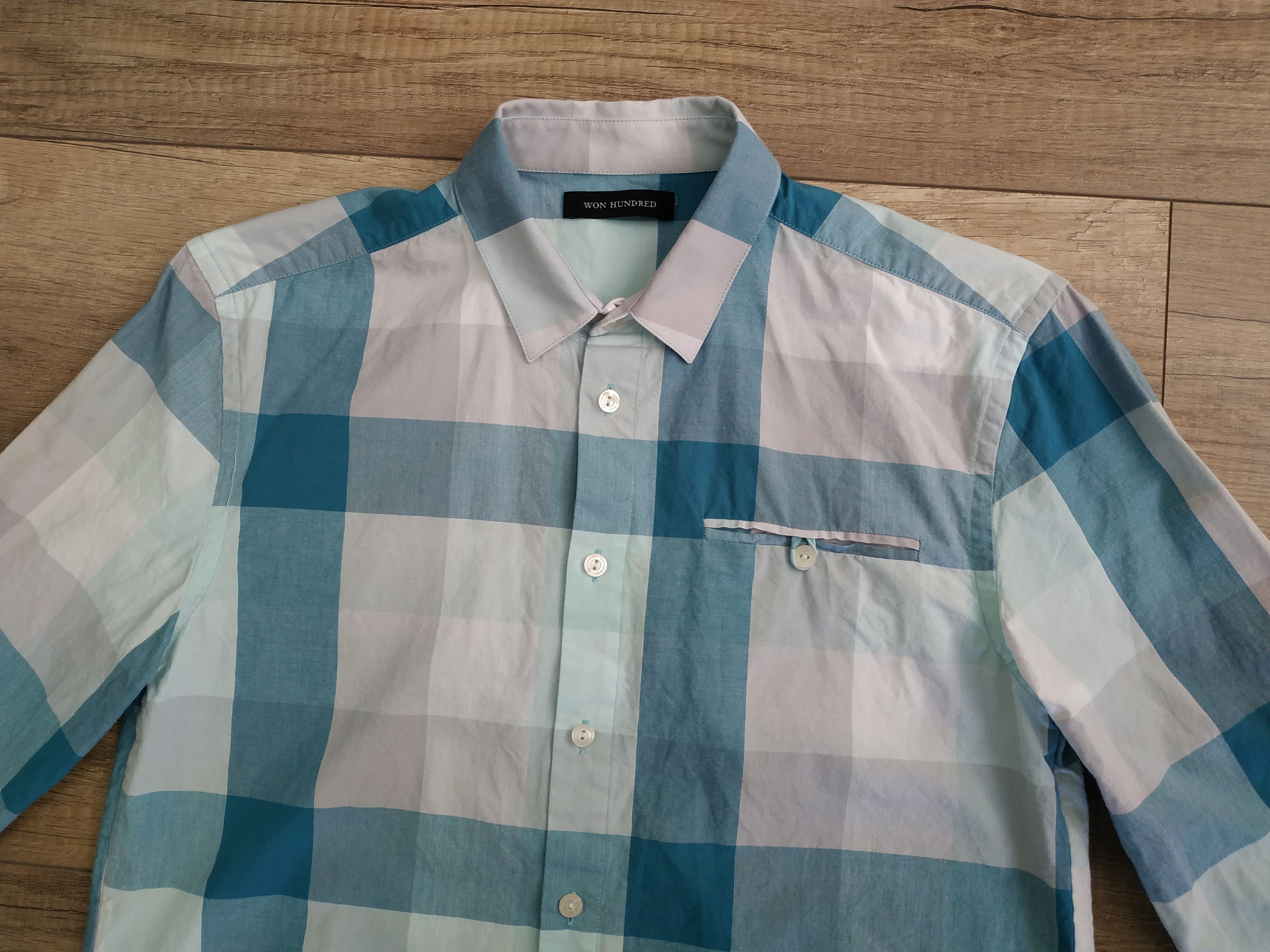 Won Hundred Won Hundred Men's Checkered Button Up Shirt, s. SMALL Size US S / EU 44-46 / 1 - 6 Thumbnail