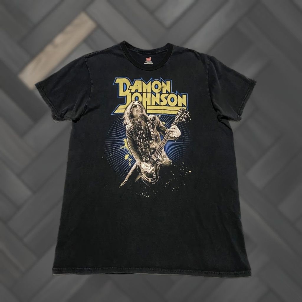 Hanes Damon Johnson Guitarist Graphic T-Shirt Black Rock Band Concert Tour Tee Hanes Tee Crew Neck Short Sleeve Men L Black Graphic Tee Size US L / EU 52-54 / 3 - 1 Thumbnail