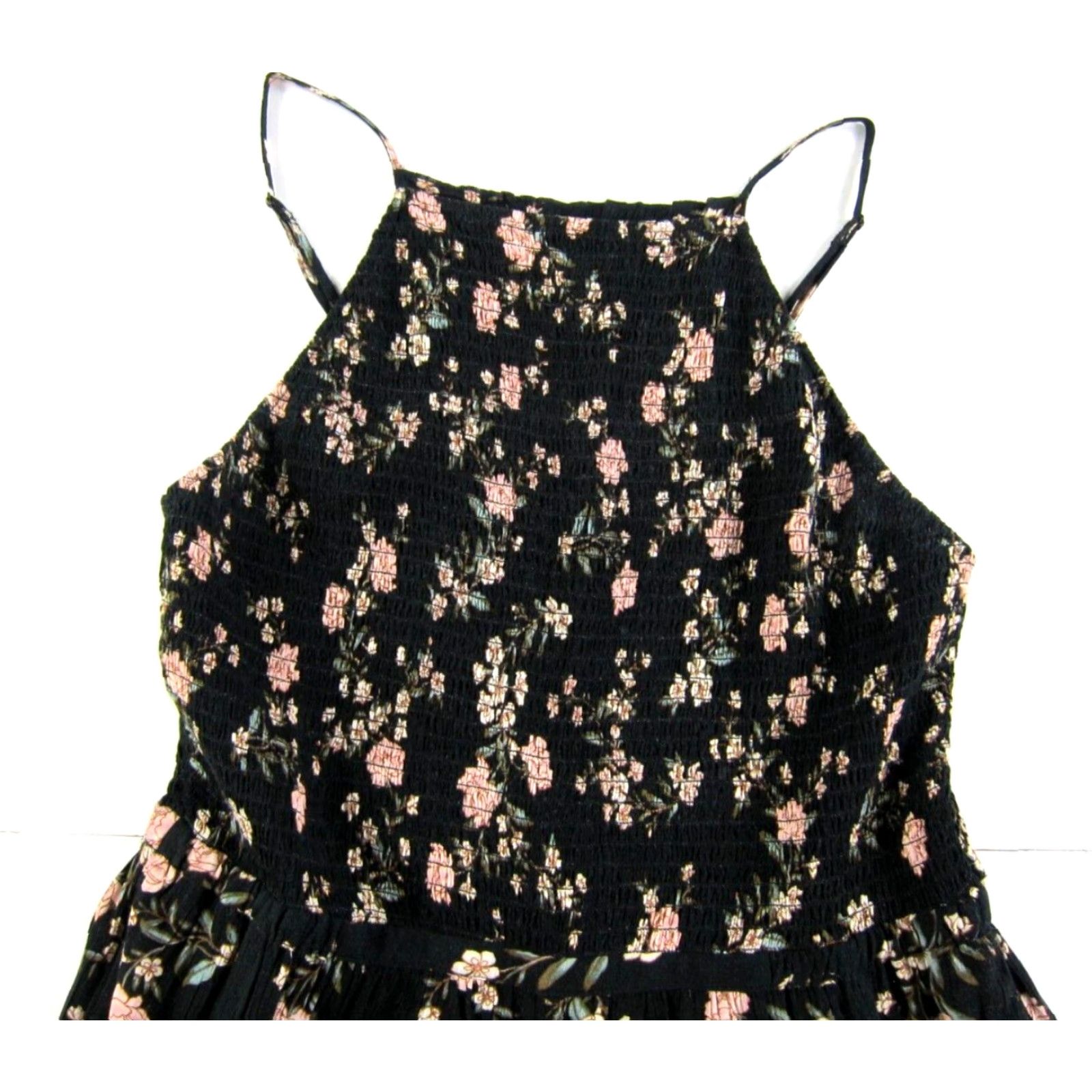 American Eagle Outfitters American Eagle Outfitters Jumpsuit Black Floral Pocket Rayon Large Size 36" / US 14 / IT 50 - 4 Thumbnail