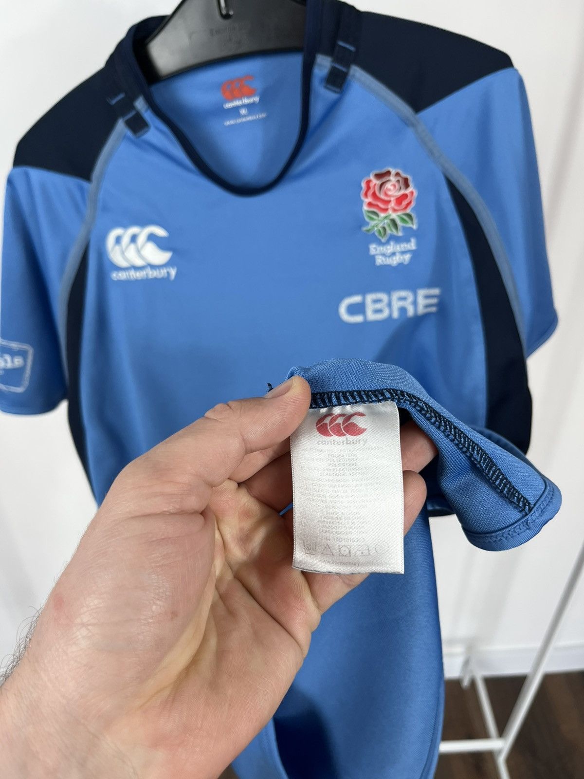 Canterbury of New Zealand Canterbury England Rugby Jersey Blue CBRE Training Shirt XL Size US XL / EU 56 / 4 - 7 Thumbnail