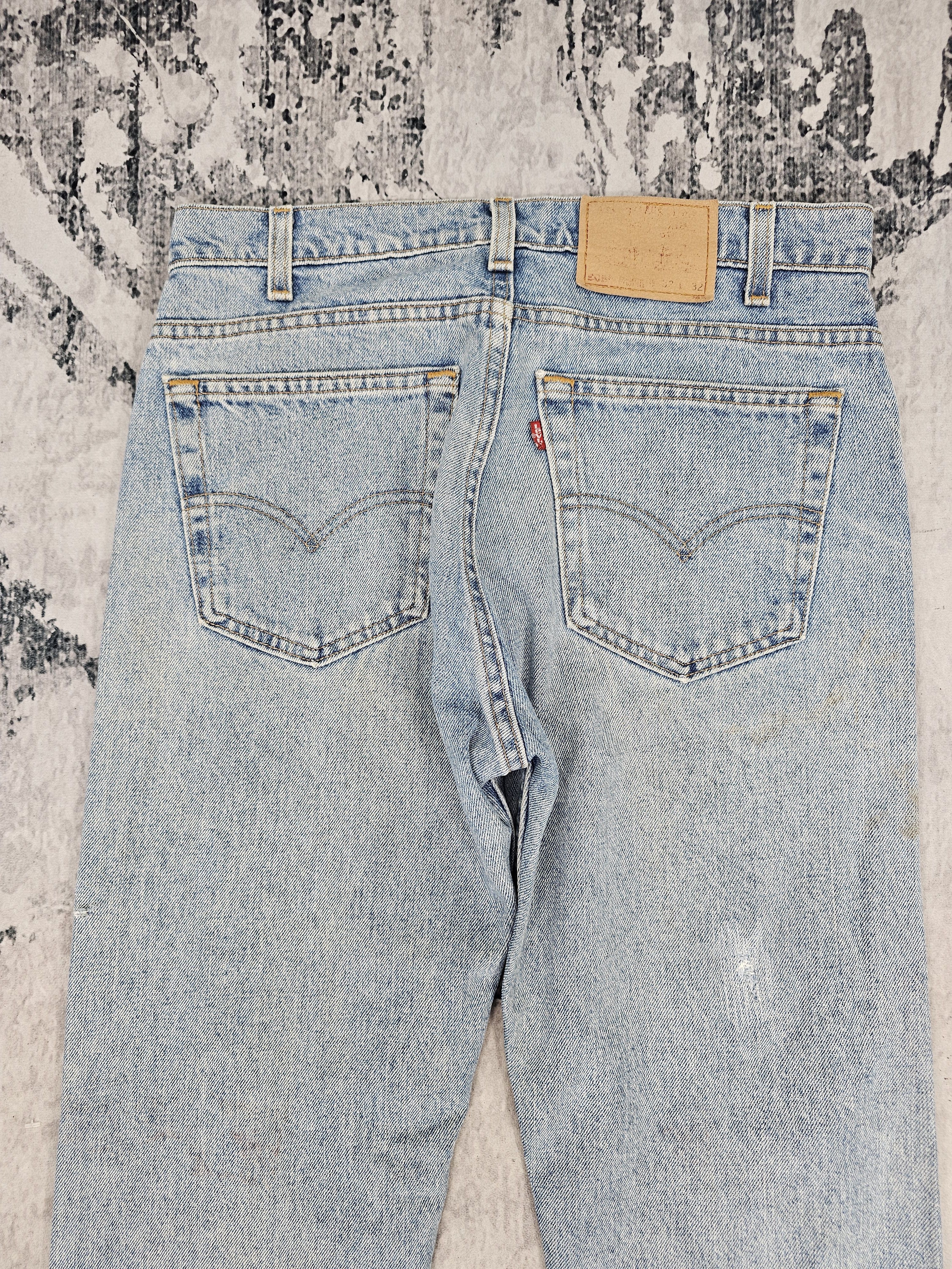 Levi's Vintage Clothing Vtg 90'S LEVIS 505 Light Blue Stain Ripped Blue Jeans L0501 Size US 32 / EU 48 - 10 Thumbnail