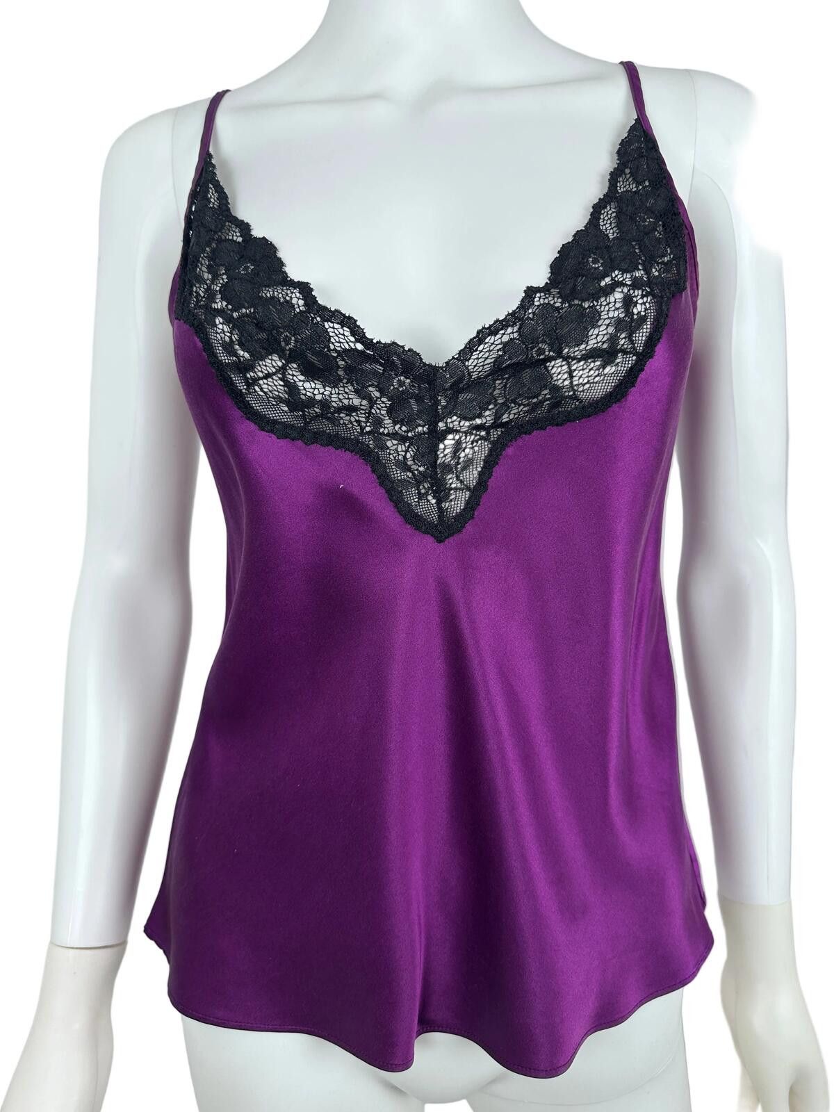 Dsquared2 Dsquared2 Silk Lace Trim Cami Top Size M / US 6-8 / IT 42-44 - 1 Thumbnail