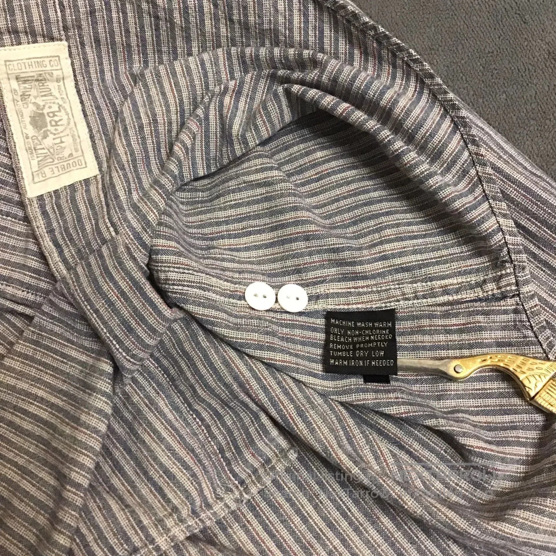 RRL Ralph Lauren Ralph Lauren Double RL Striped Shirt. Size US XS / EU 42 / 0 - 4 Thumbnail