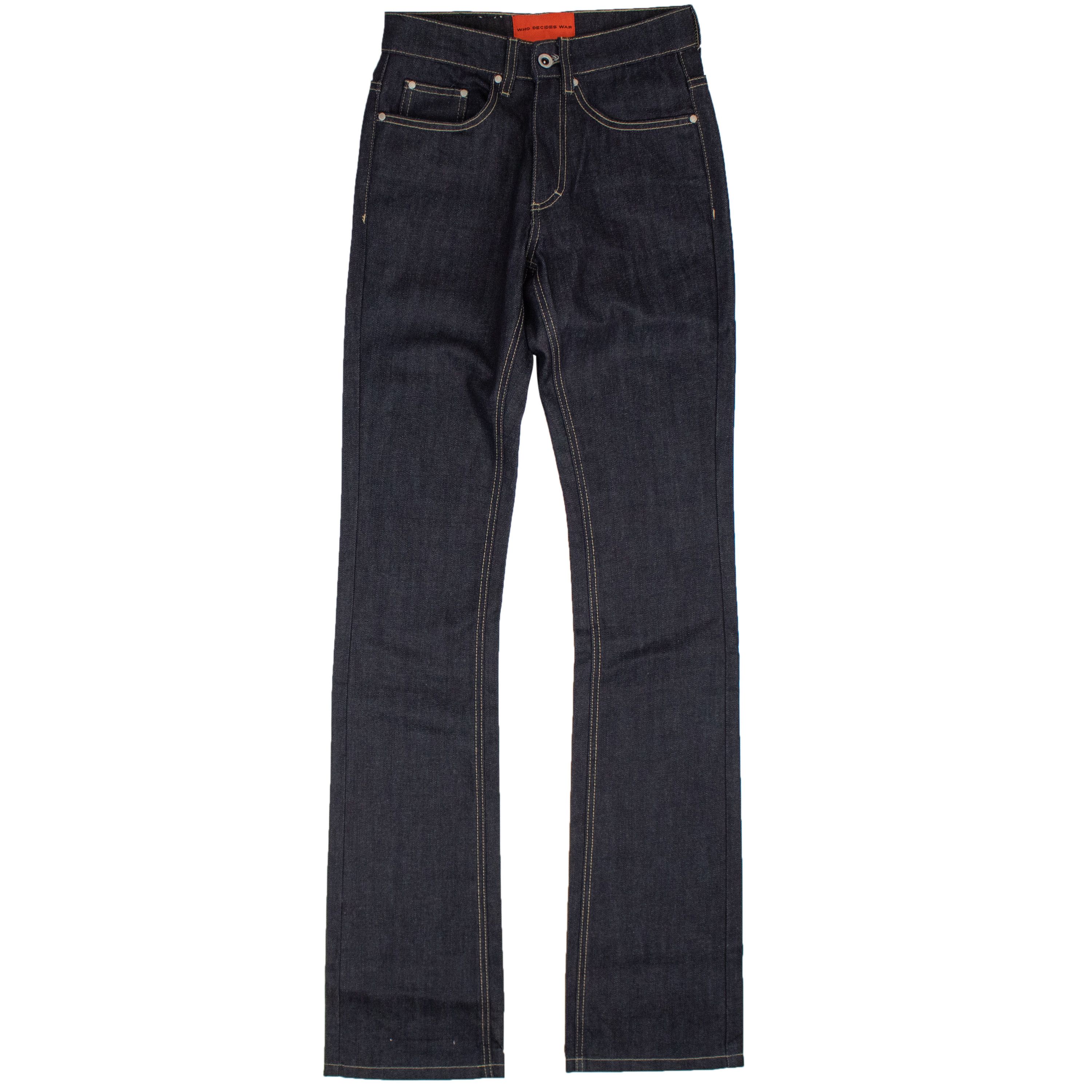 image of Who Decides War Black Selvage Denim Jeans Size 24, Men's