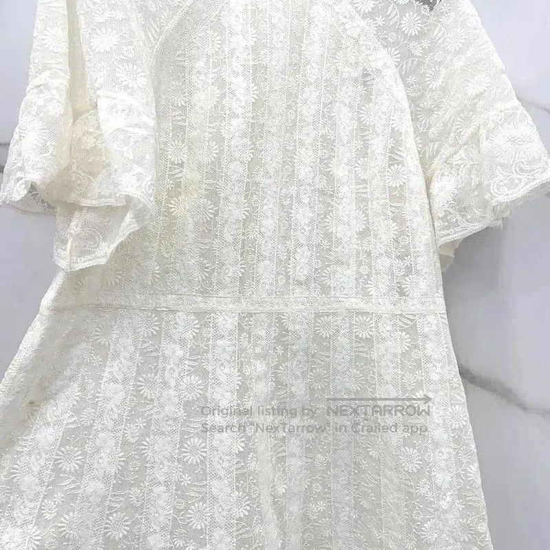 Dior Dior White Cotton Blend Short Sleeve Dress . Size M / US 6-8 / IT 42-44 - 7 Thumbnail