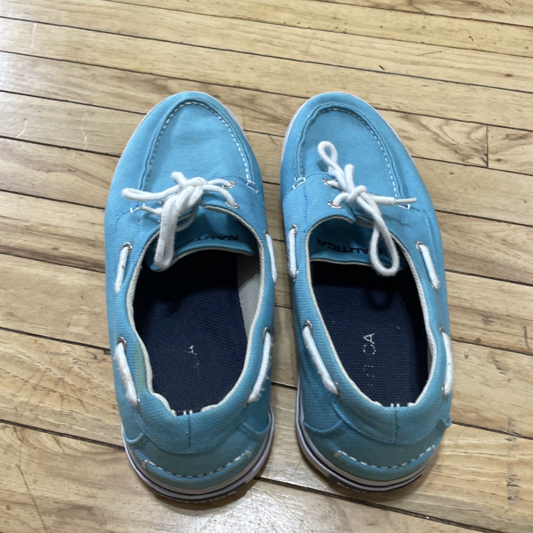 Nautica Nautica Top Sider Boat Shoes Men 13 Teal Blue Preppy Yacht Nautical Sail NM294R Size US L / EU 52-54 / 3 - 4 Thumbnail
