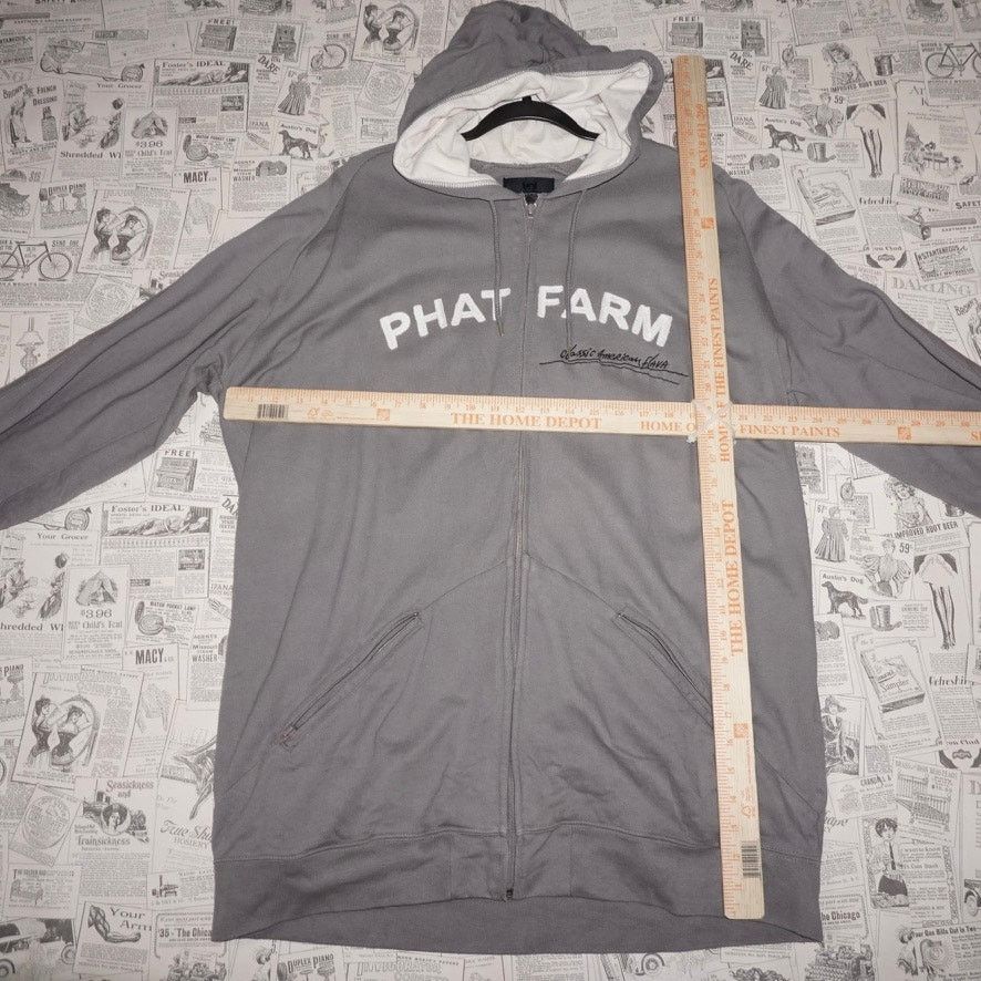 Phat Farm XL Vintage Y2K PHAT farm hip hop embroider 00s zip up hoodie Size US XL / EU 56 / 4 - 4 Thumbnail