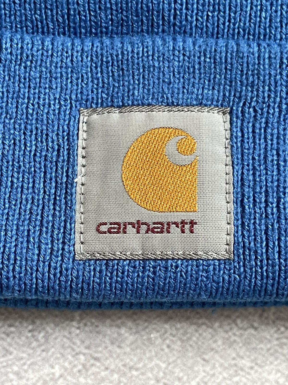 Carhartt Carhartt Bobble Pom Y2k Watch Logo Stretch Beanie Hat Size ONE SIZE - 6 Thumbnail