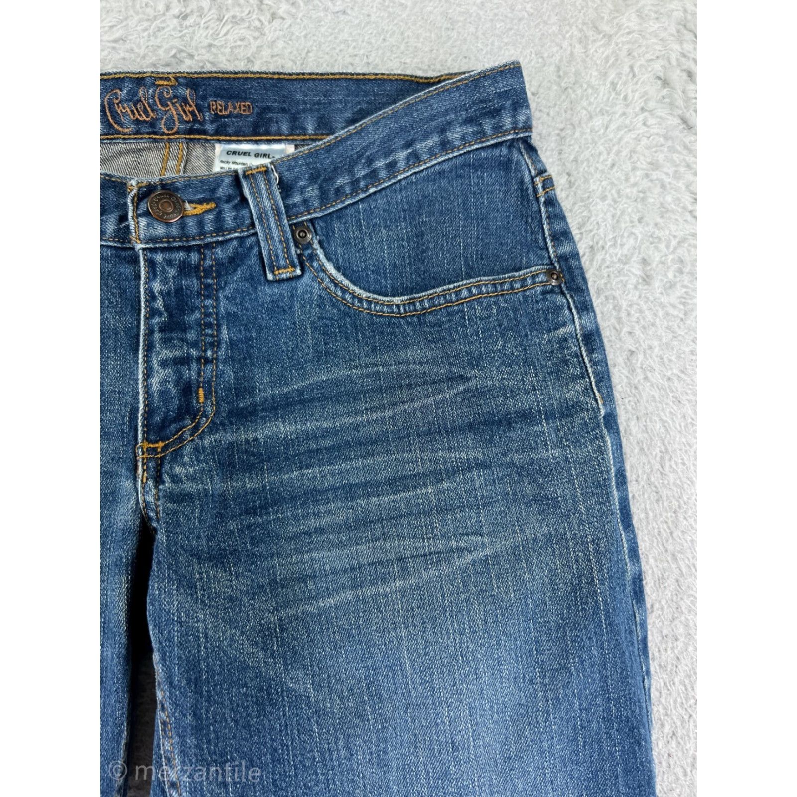 Vintage Cruel Girl Jeans Women's Blue Denim Bootcut 5 Pocket 32 Inseam cotton Size 27" / US 4 / IT 40 - 7 Thumbnail
