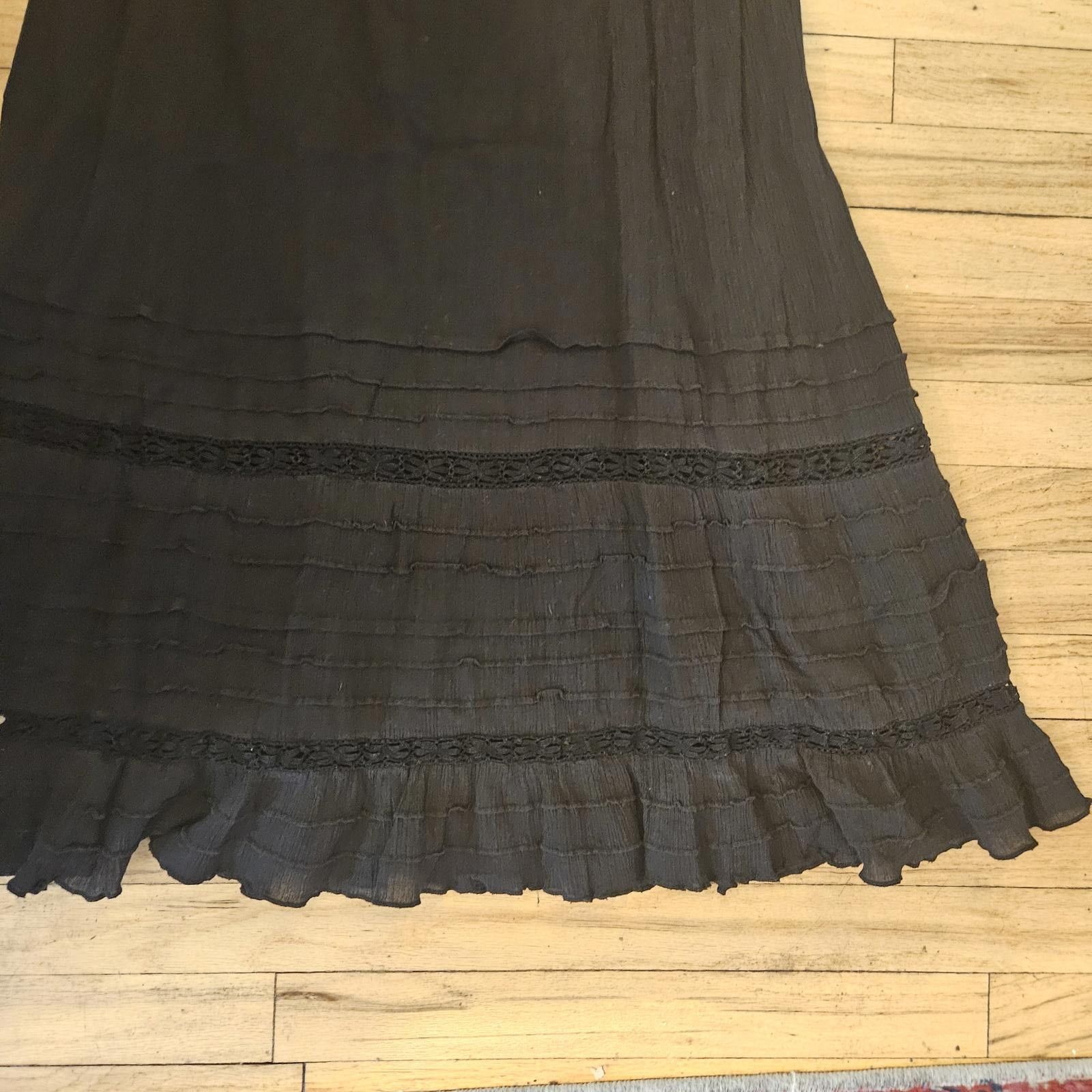 Free People Free People Black Maxi Dress with Adjustable Tie Size L / US 10 / IT 46 - 5 Thumbnail