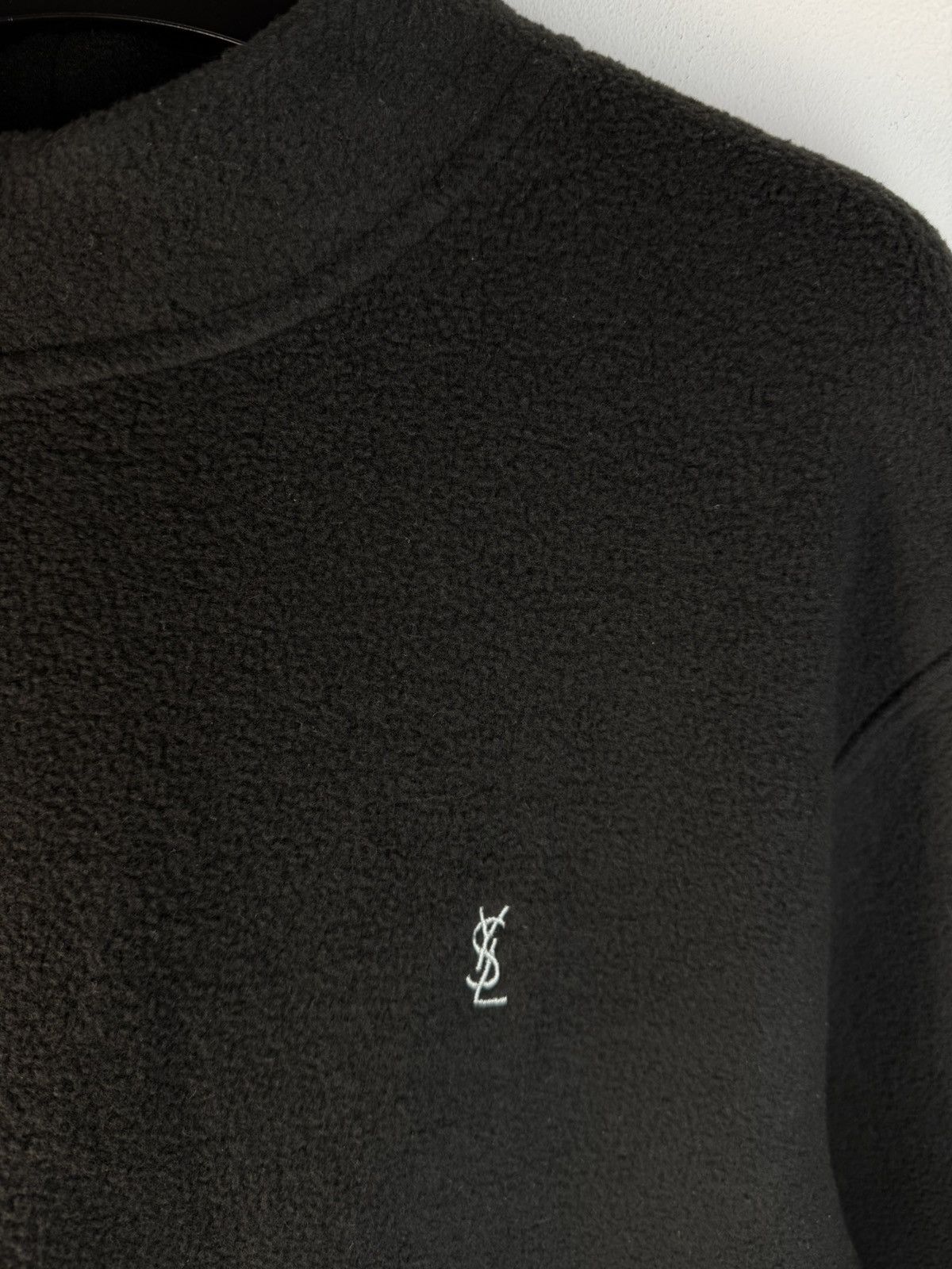 Yves Saint Laurent Fleece YSL Sweatshirt Black Turtleneck Soft Vintage Sweater Size US M / EU 48-50 / 2 - 10 Thumbnail