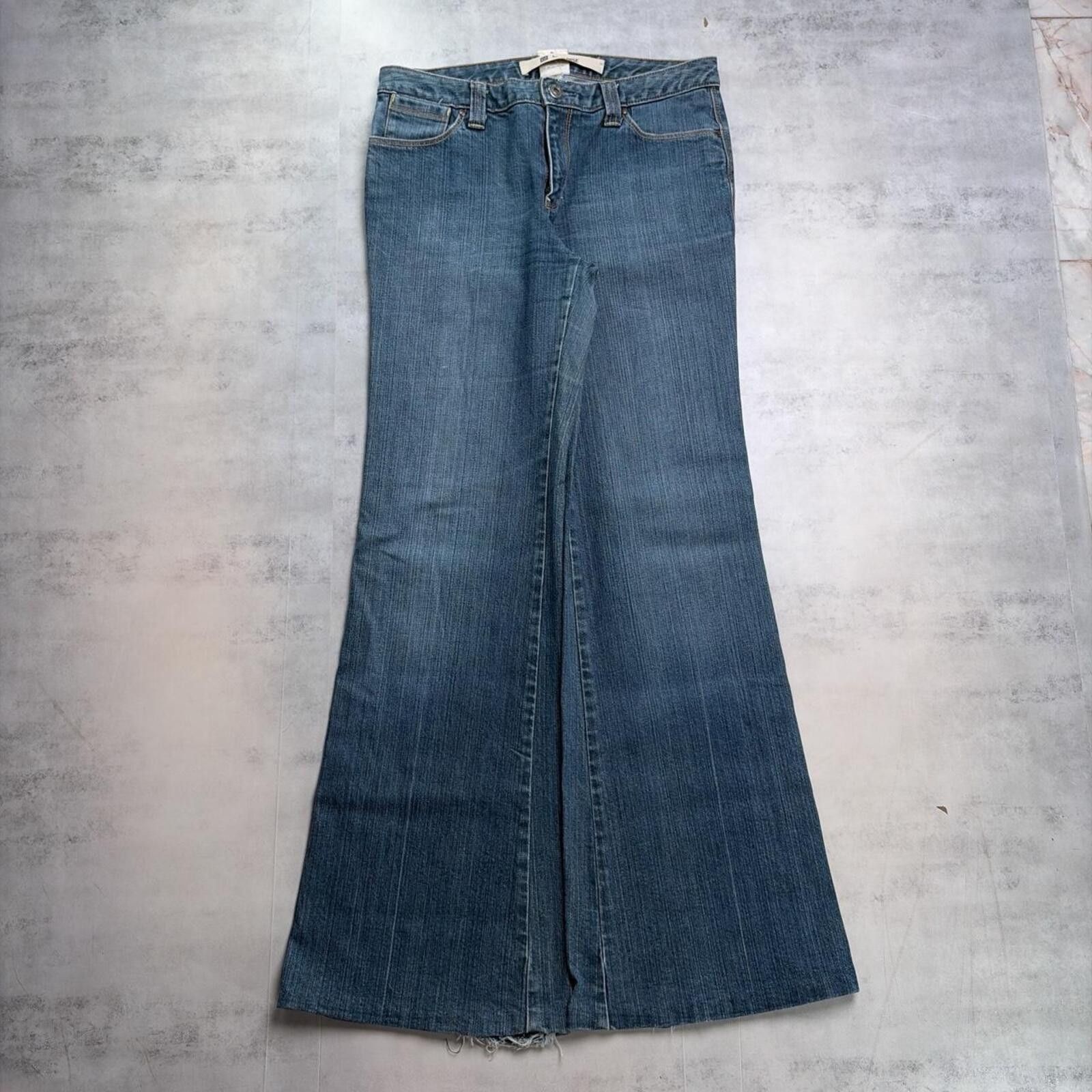 Gap Y2K Blue Gap Grunge Low Rise Flared Denim Jeans Size 30" / US 8 / IT 44 - 4 Thumbnail