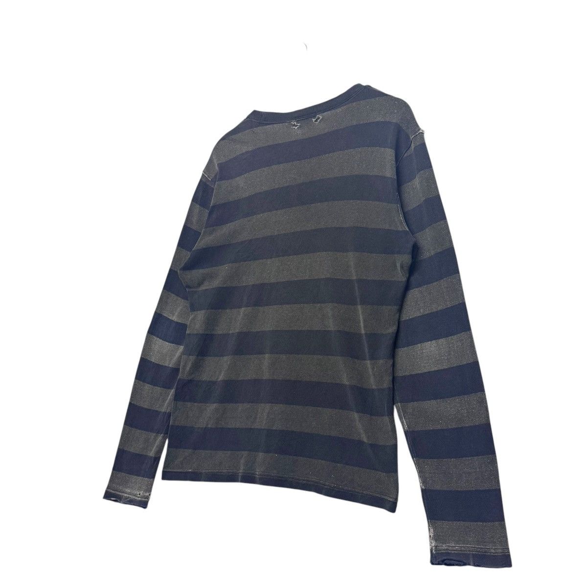 Distressed Thrashed Stripes Tee Shirt
