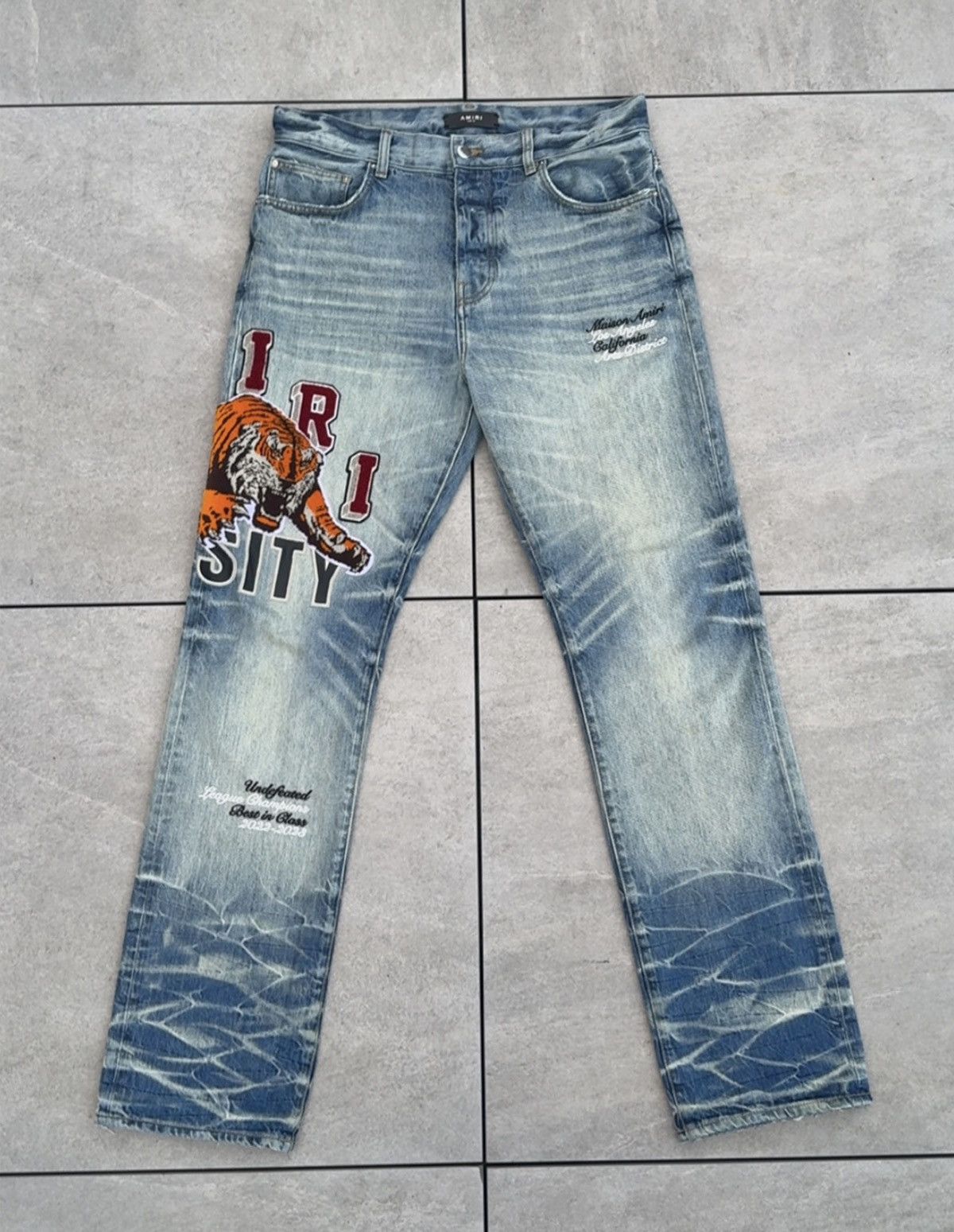 Amiri Amiri Varsity Tiger Five-Pocket Jeans Size US 32 / EU 48 - 1 Thumbnail