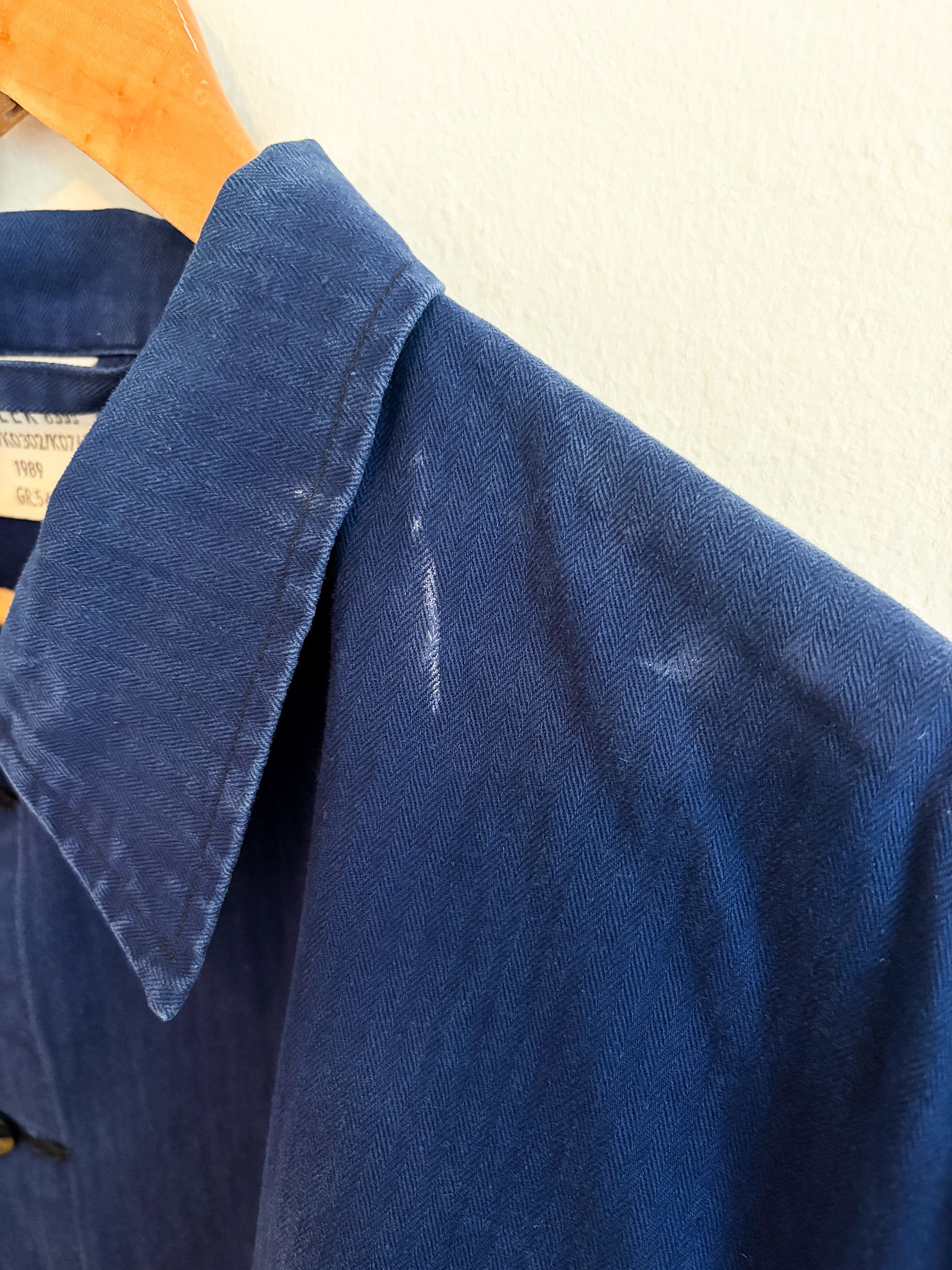 Vintage French Workwear Chore Coat - Indigo - Medium/Large Size US M / EU 48-50 / 2 - 6 Thumbnail