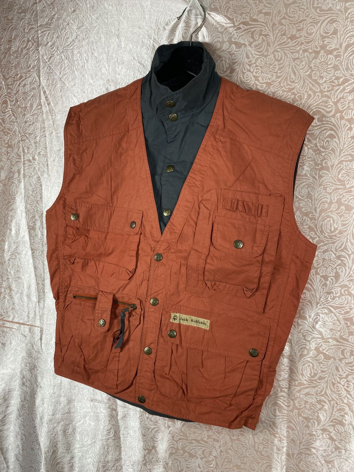 Jack Wolfskin Vintage Jack Wolfskin Utility Vest Burnt Orange Multi Pocket Size US M / EU 48-50 / 2 - 4 Thumbnail