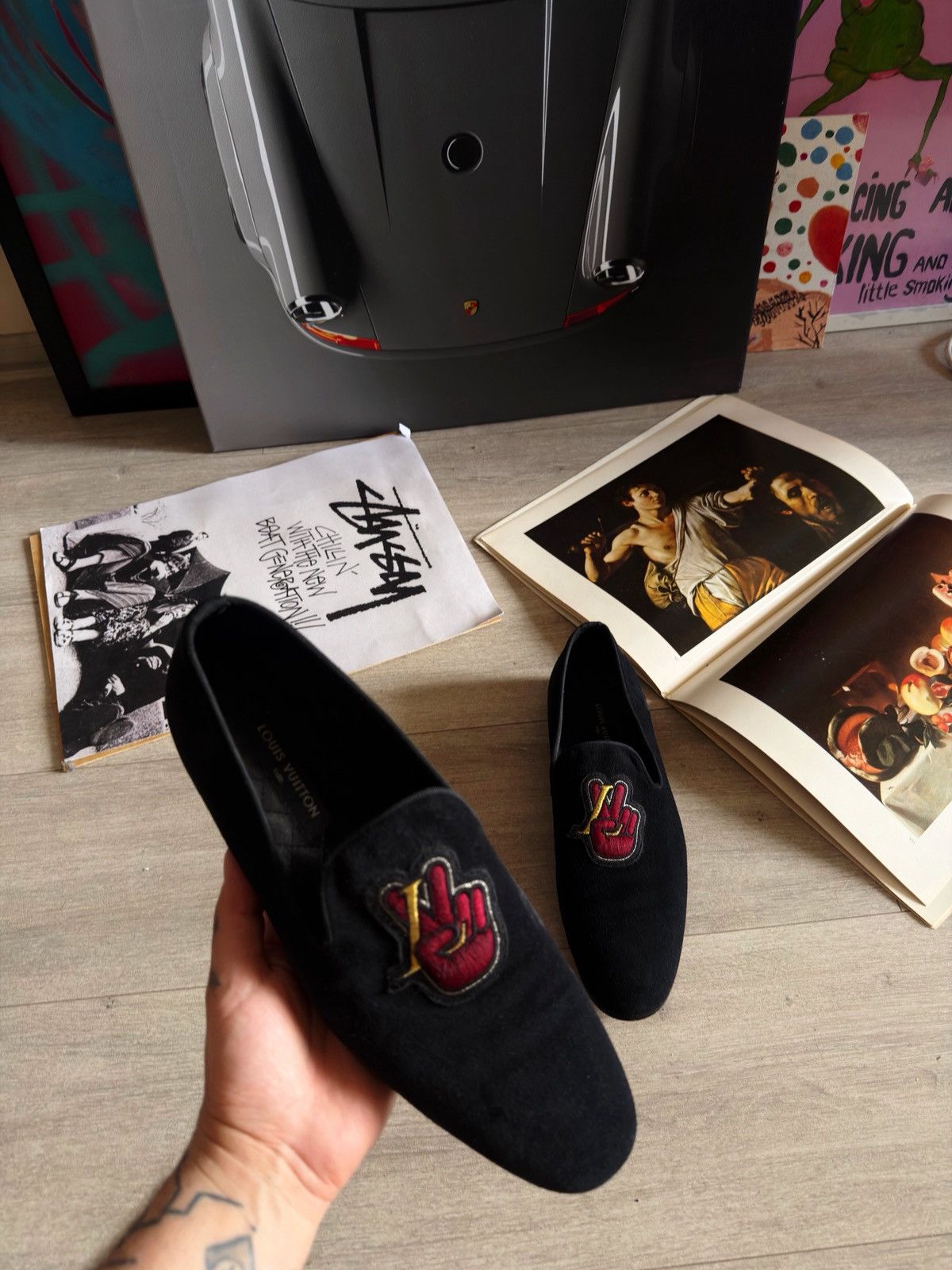 Louis Vuitton Louis vuitton loaffers HAND PEACE LOGO EMBROIDERY Size US 8 / EU 41 - 1 Thumbnail