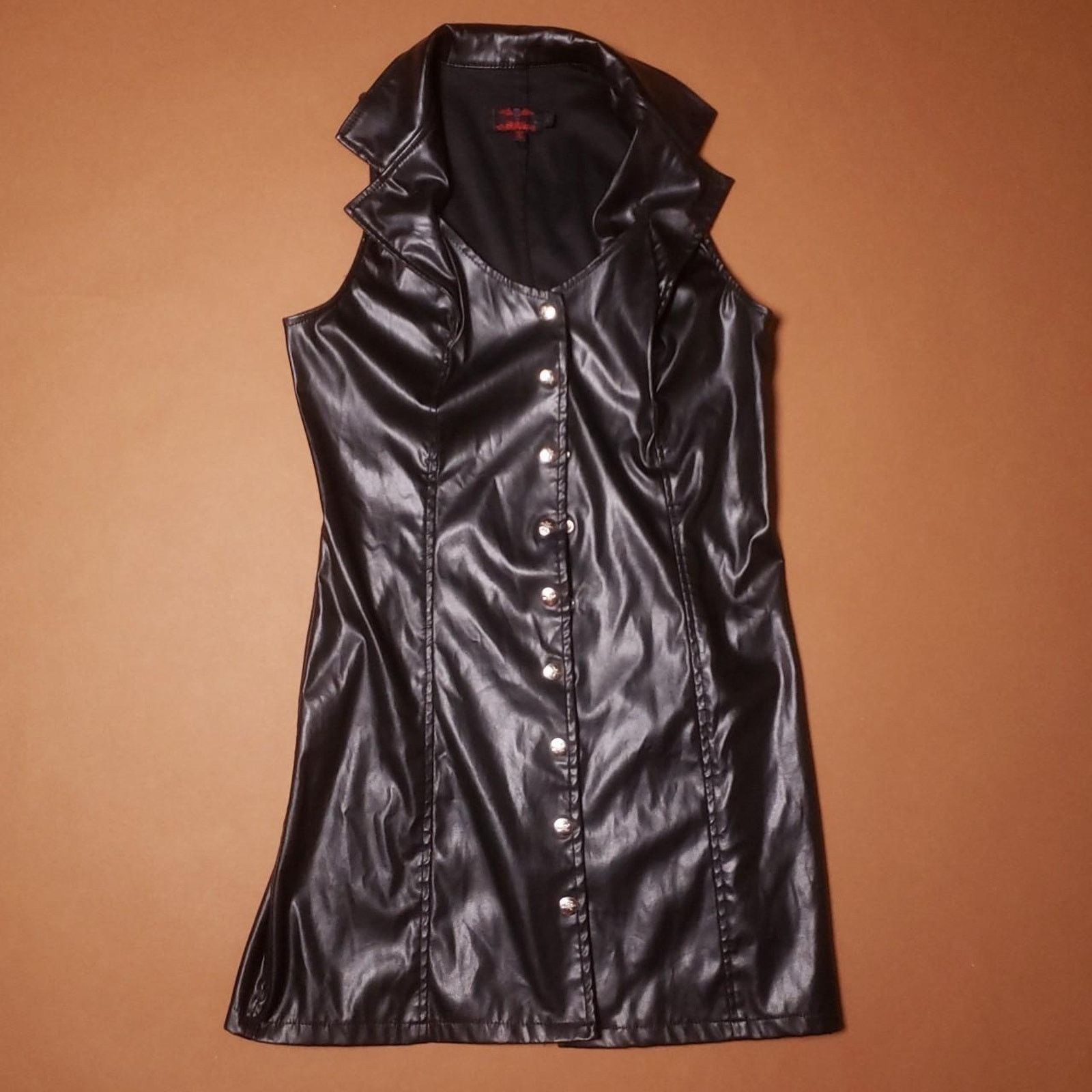 Tripp NYC Leather style Trench dress Womens size Large -  wpequipmentugltd.com