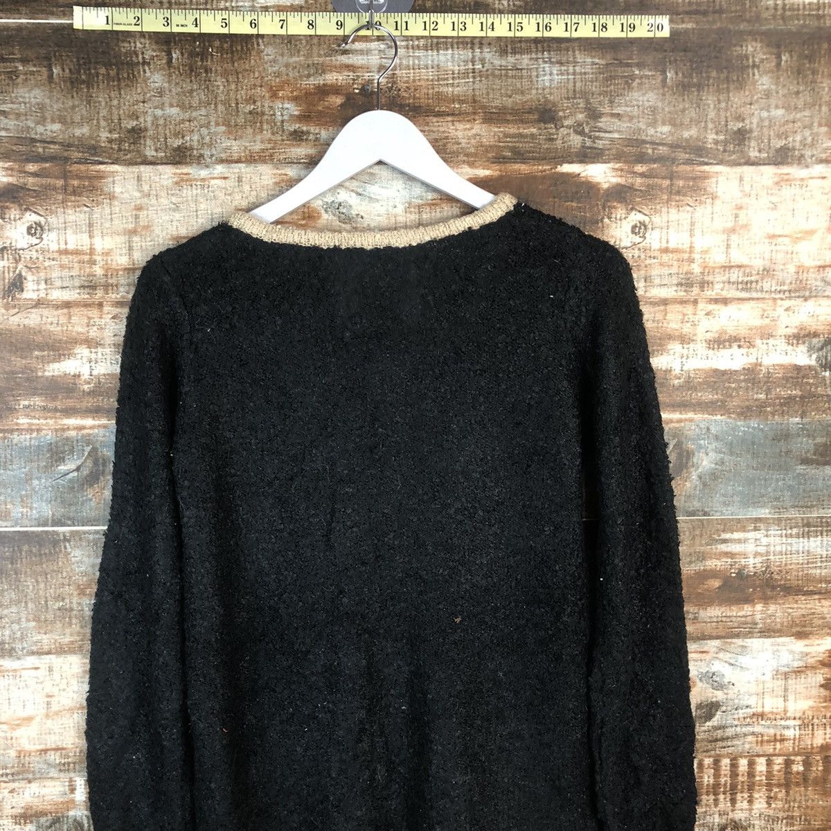 Homespun Knitwear × Japanese Brand DL Vis Black Cardigan Knitwear #C368 Size M / US 6-8 / IT 42-44 - 13 Thumbnail