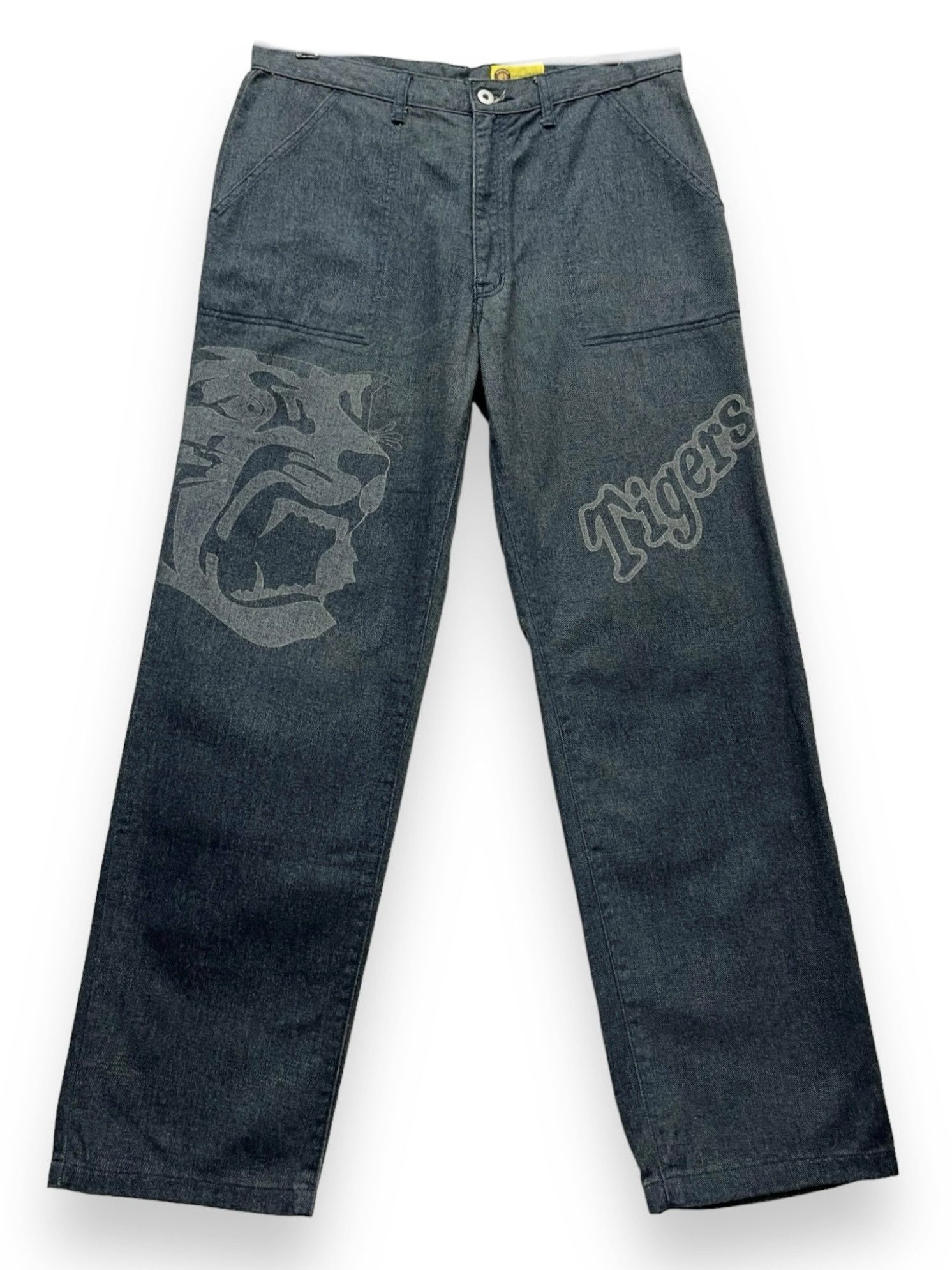 Japanese Brand 🔥HANSHIN TIGERS Nippon Professional Baseball Fatigue Pants Size US 32 / EU 48 - 4 Thumbnail