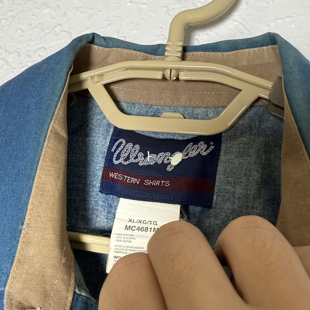 Wrangler Vintage 90's Wrangler Western Pearl Snap Desert Horse Cowboy Size US XL / EU 56 / 4 - 3 Thumbnail