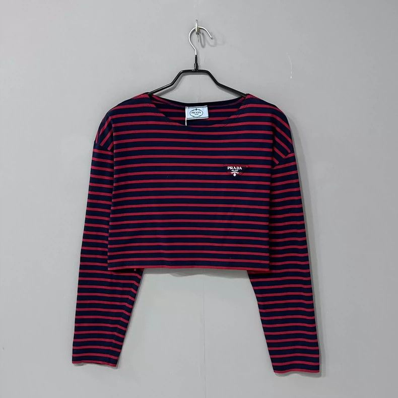 Prada Prada Triangle striped long sleeves 2502-Nextarrow Size US XS / EU 42 / 0 - 3 Thumbnail