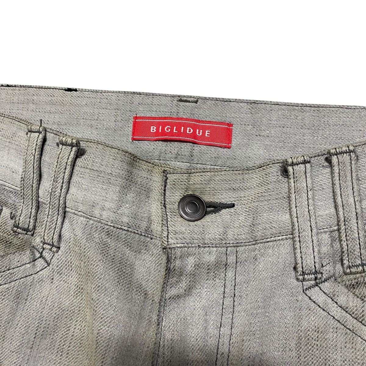 Le Grande Bleu (L.G.B.) BIGLIDUE Coated Denim Flare Jeans Size US 31 - 6 Thumbnail