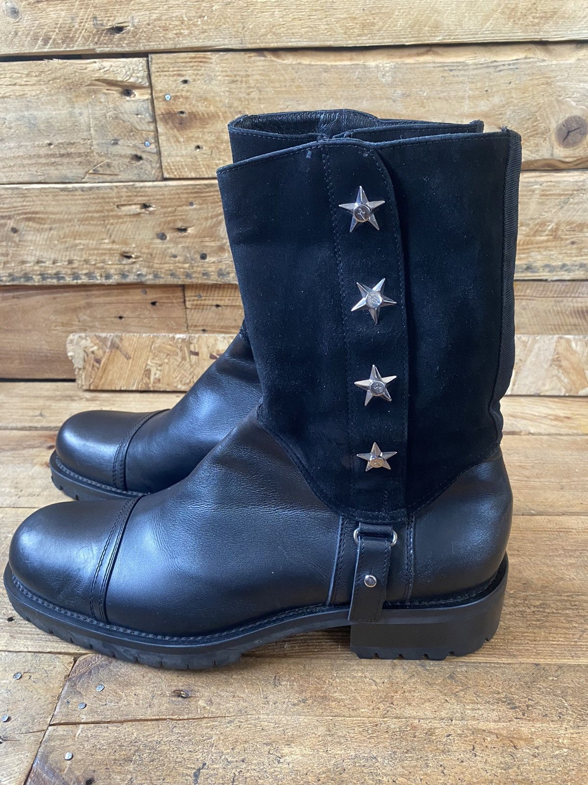 Paciotti Cesare paciotti black leather boots givenchy,guidi Size US 9.5 / EU 42-43 - 6 Thumbnail