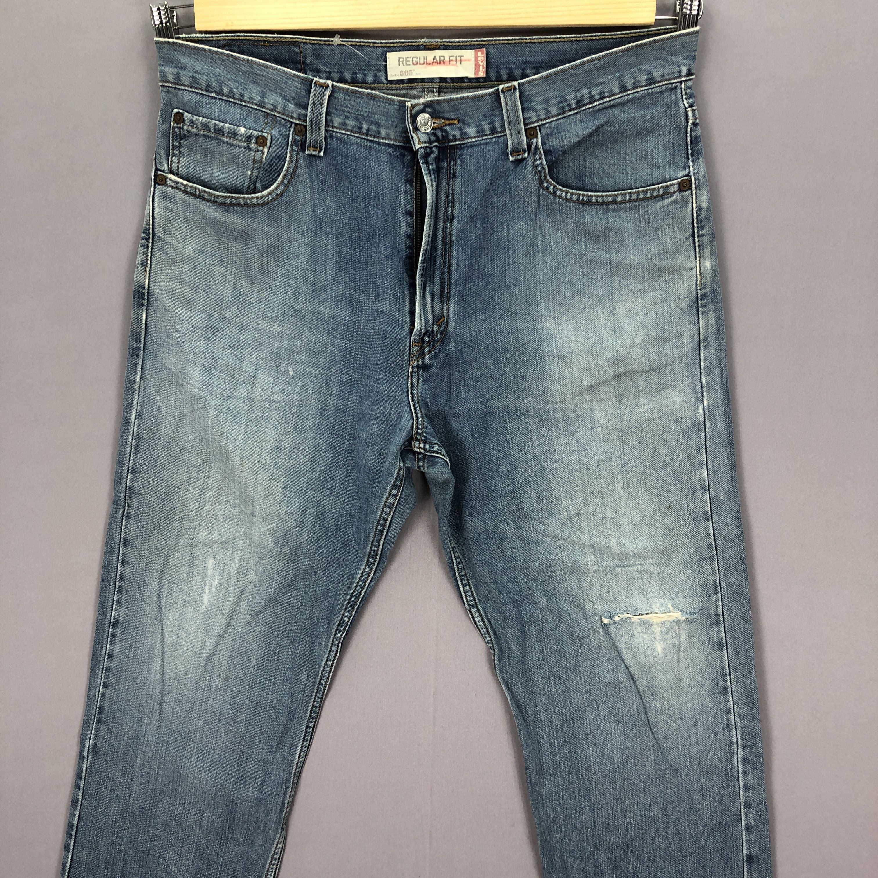 Levi's Vintage Y2K Levis 505 Faded Jeans Levi's Light Wash Denim Size US 36 / EU 52 - 3 Thumbnail