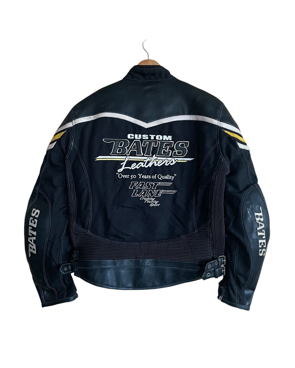 Vintage Vintage Brand Bates Motorcycle Leather Jacket 1990s Size US L / EU 52-54 / 3 - 2 Thumbnail